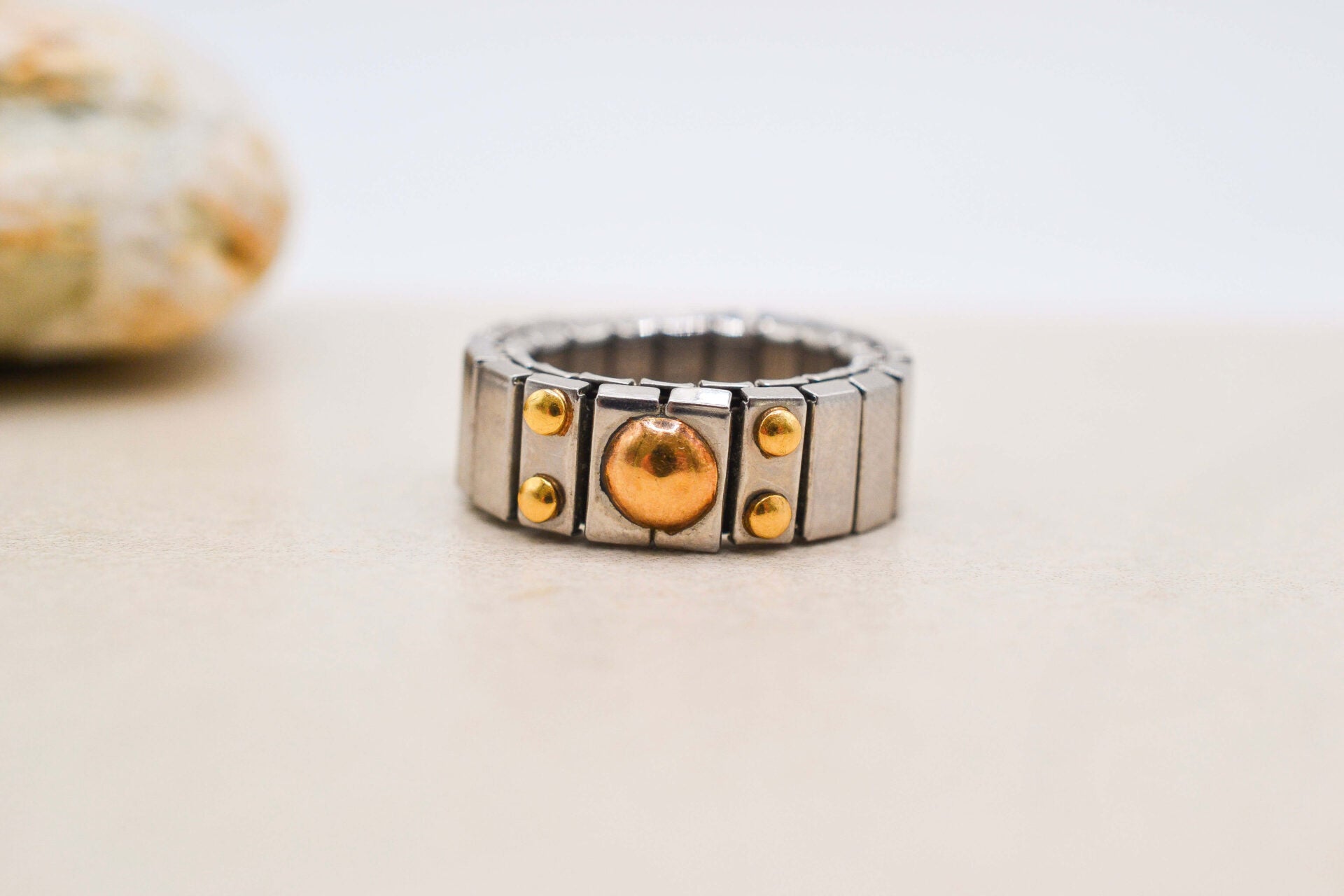 Bague élastique Acier et Or