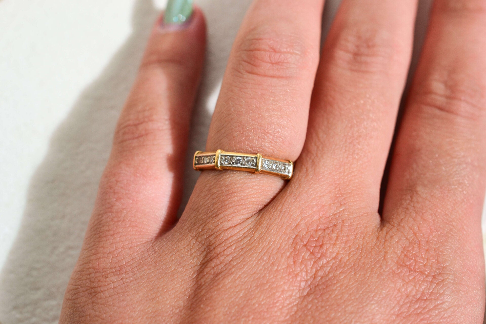 Alliance Octogonale Diamant Or