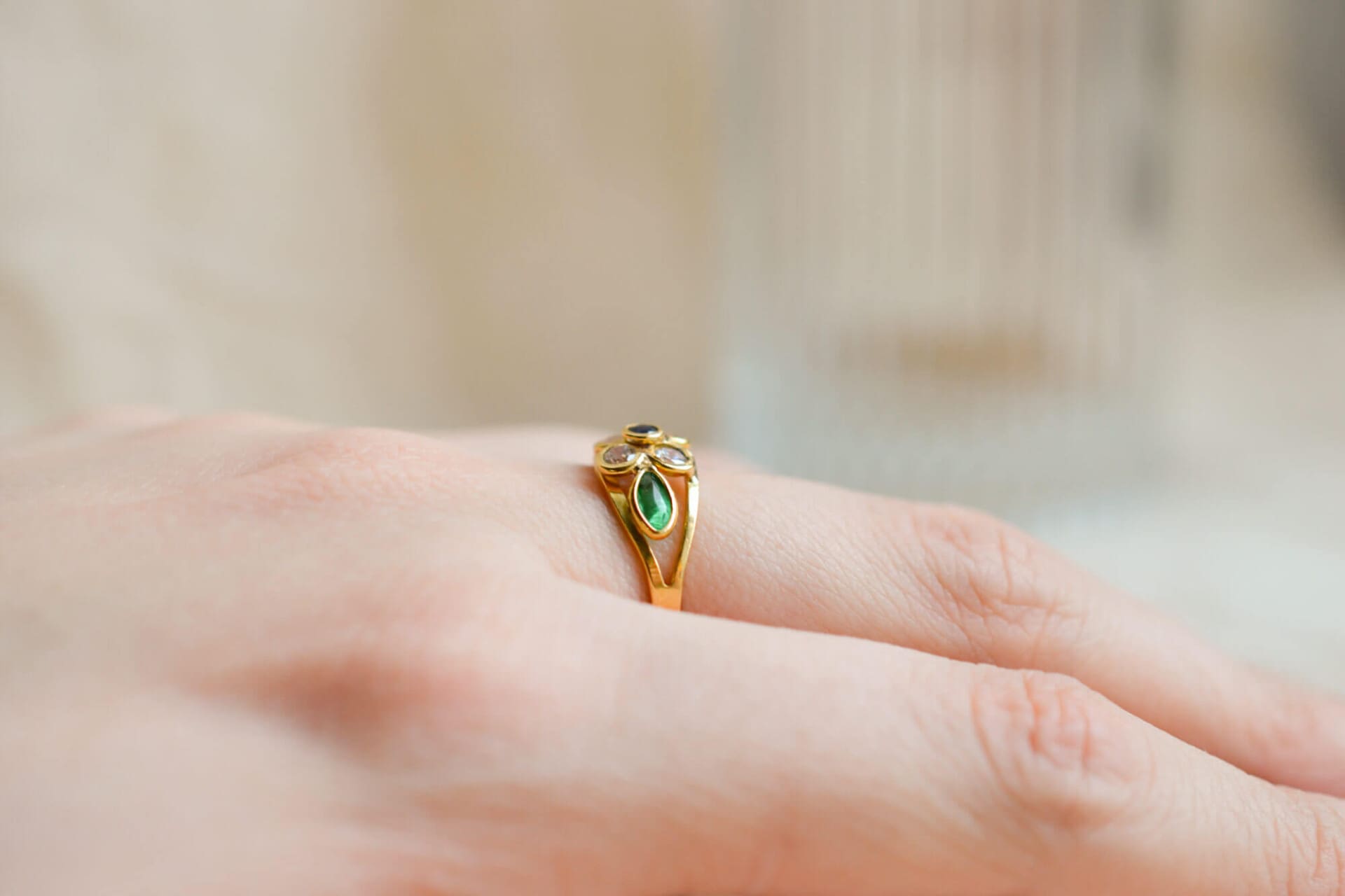 Bague fleur Oxydes