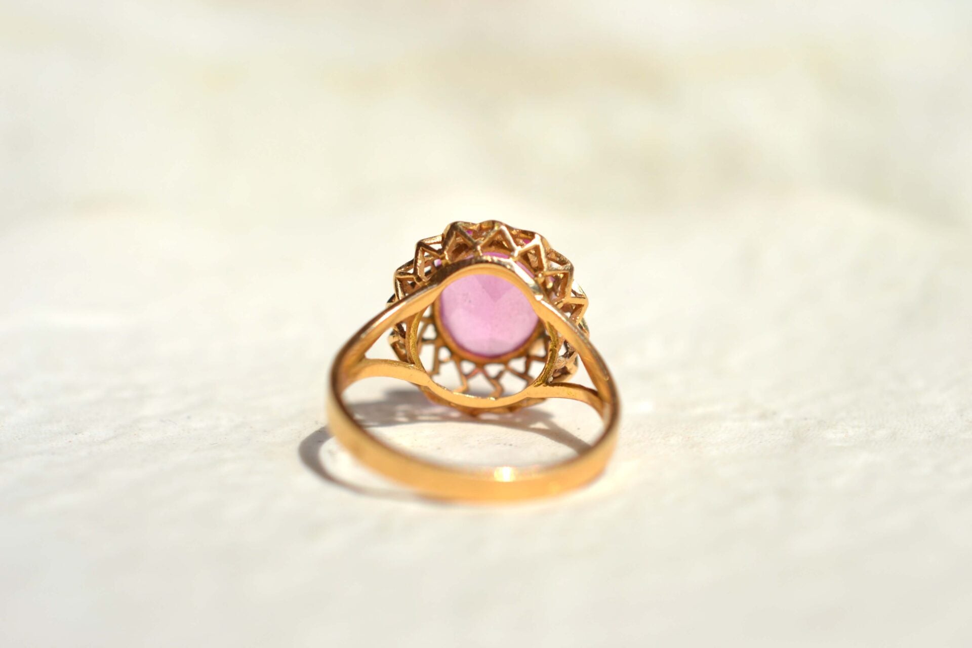 Bague cocktail Rubis de synthèse