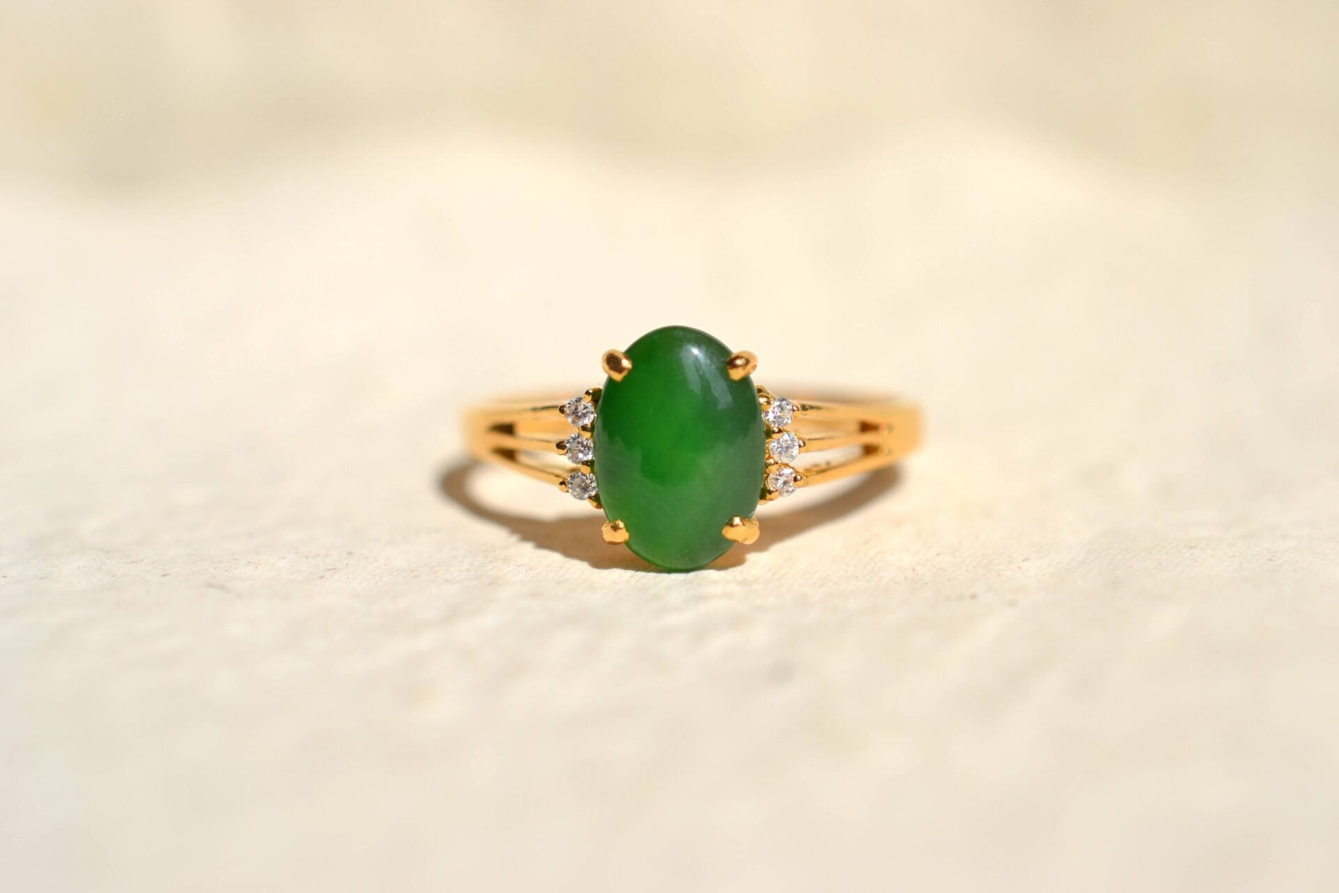Bague Jade Néphrite et Diamants