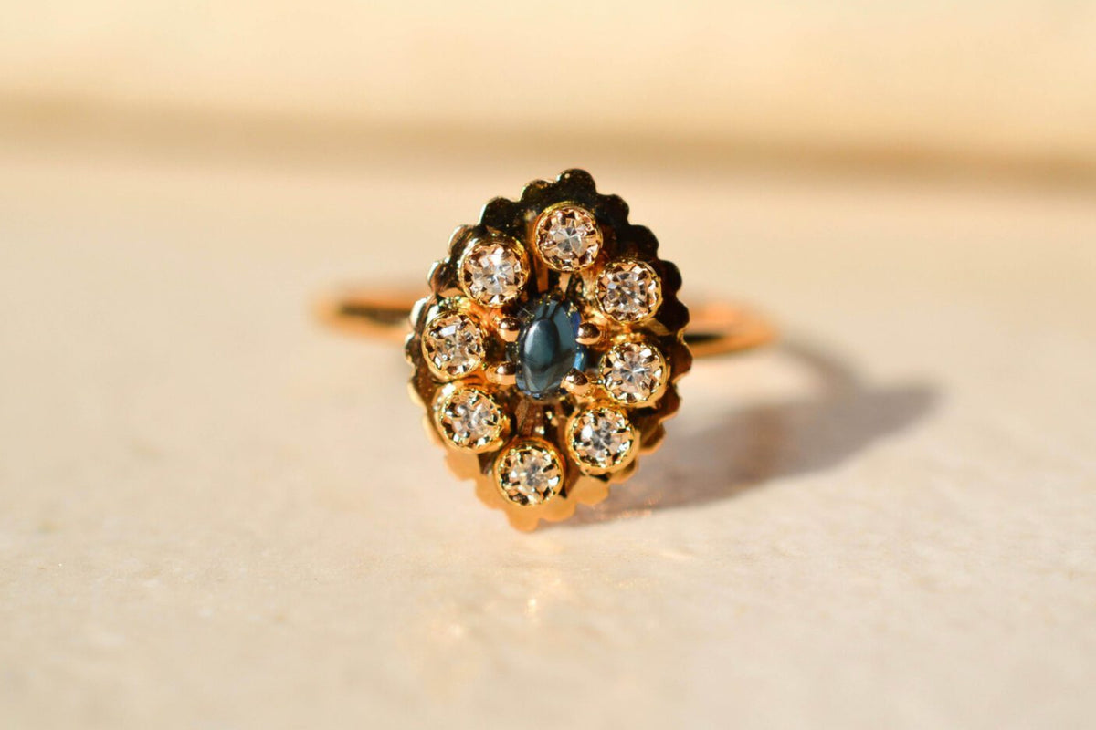 Bague Marguerite plateau Diamants