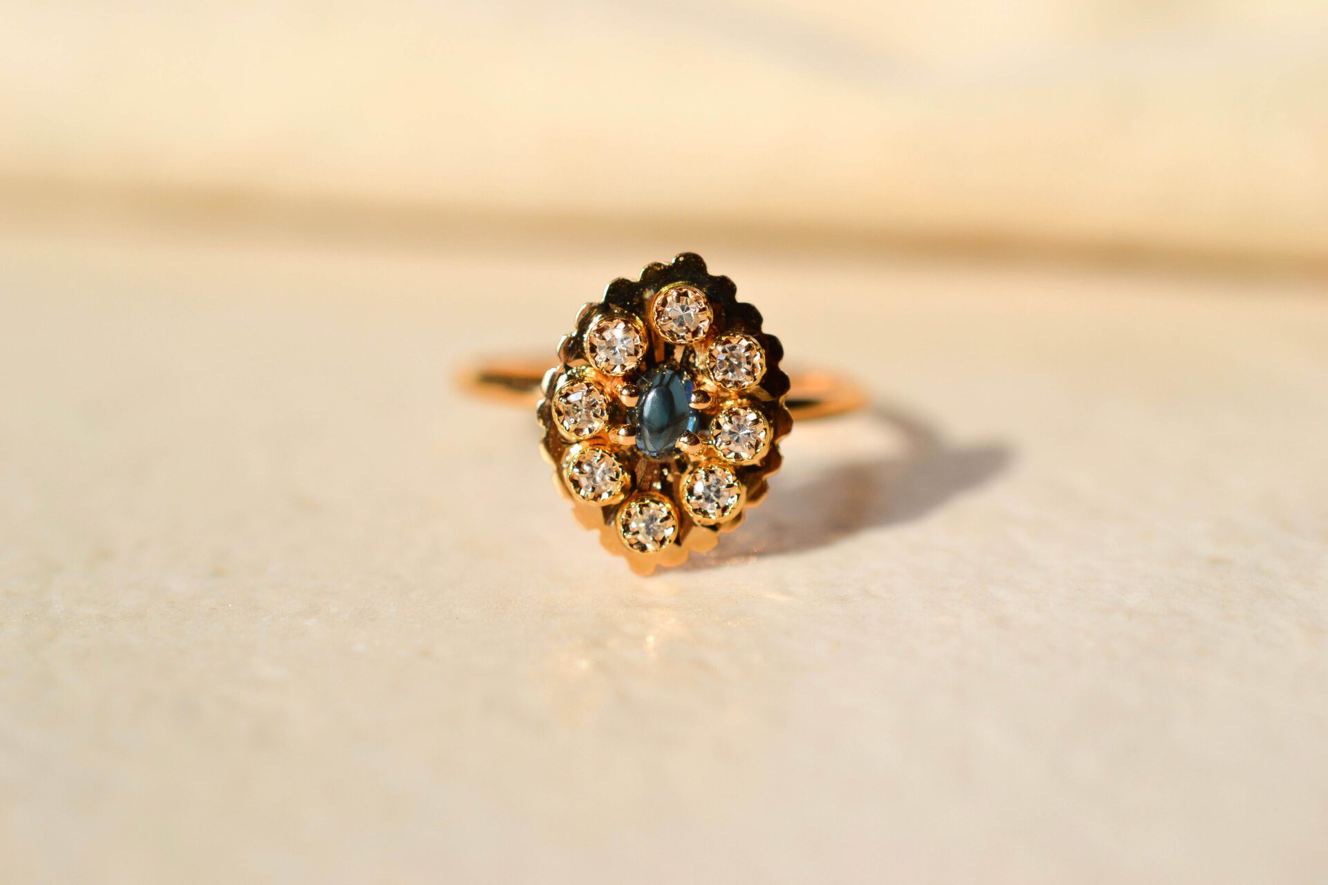 Bague Marguerite plateau Diamants