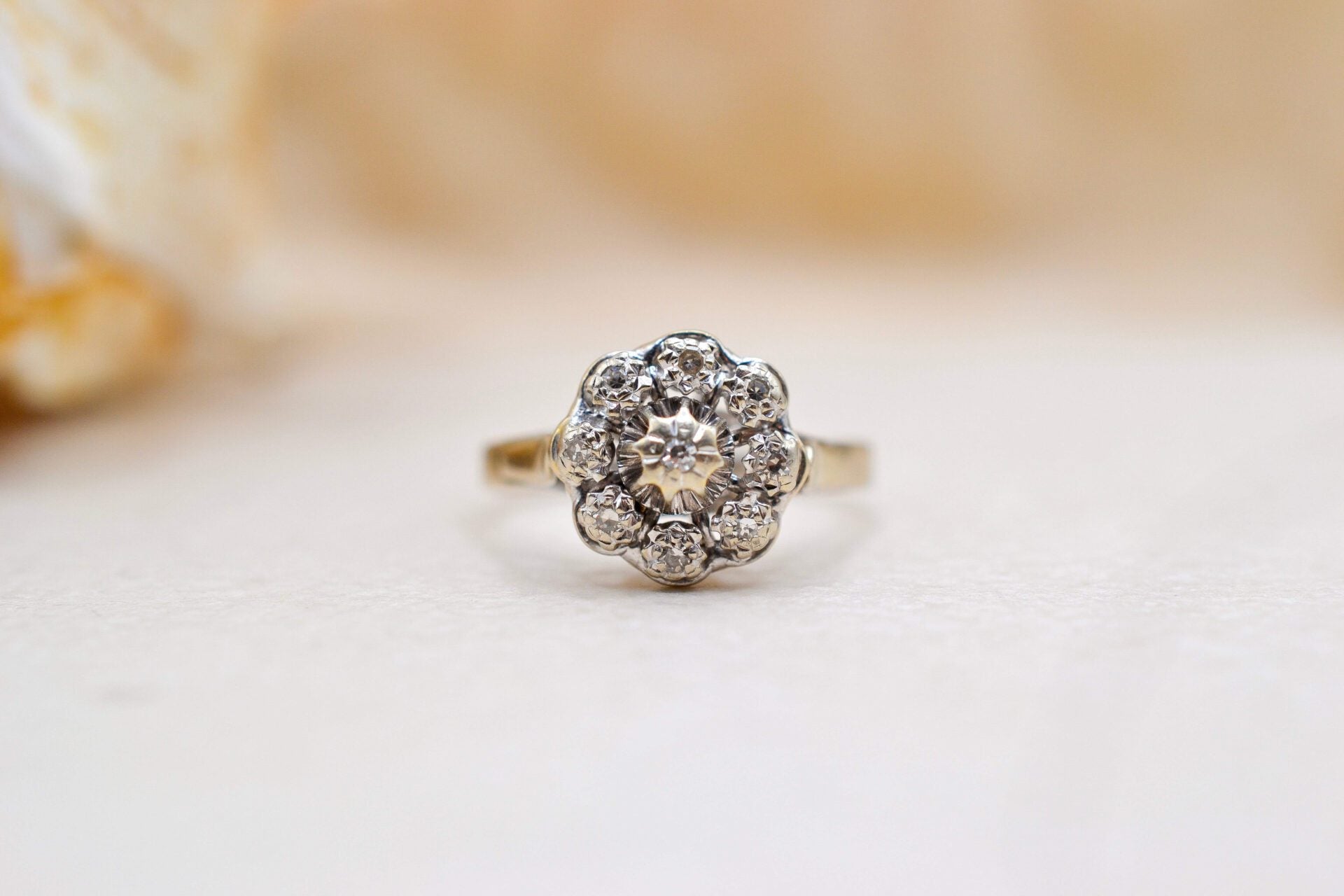 Bague Marguerite Diamants Or blanc