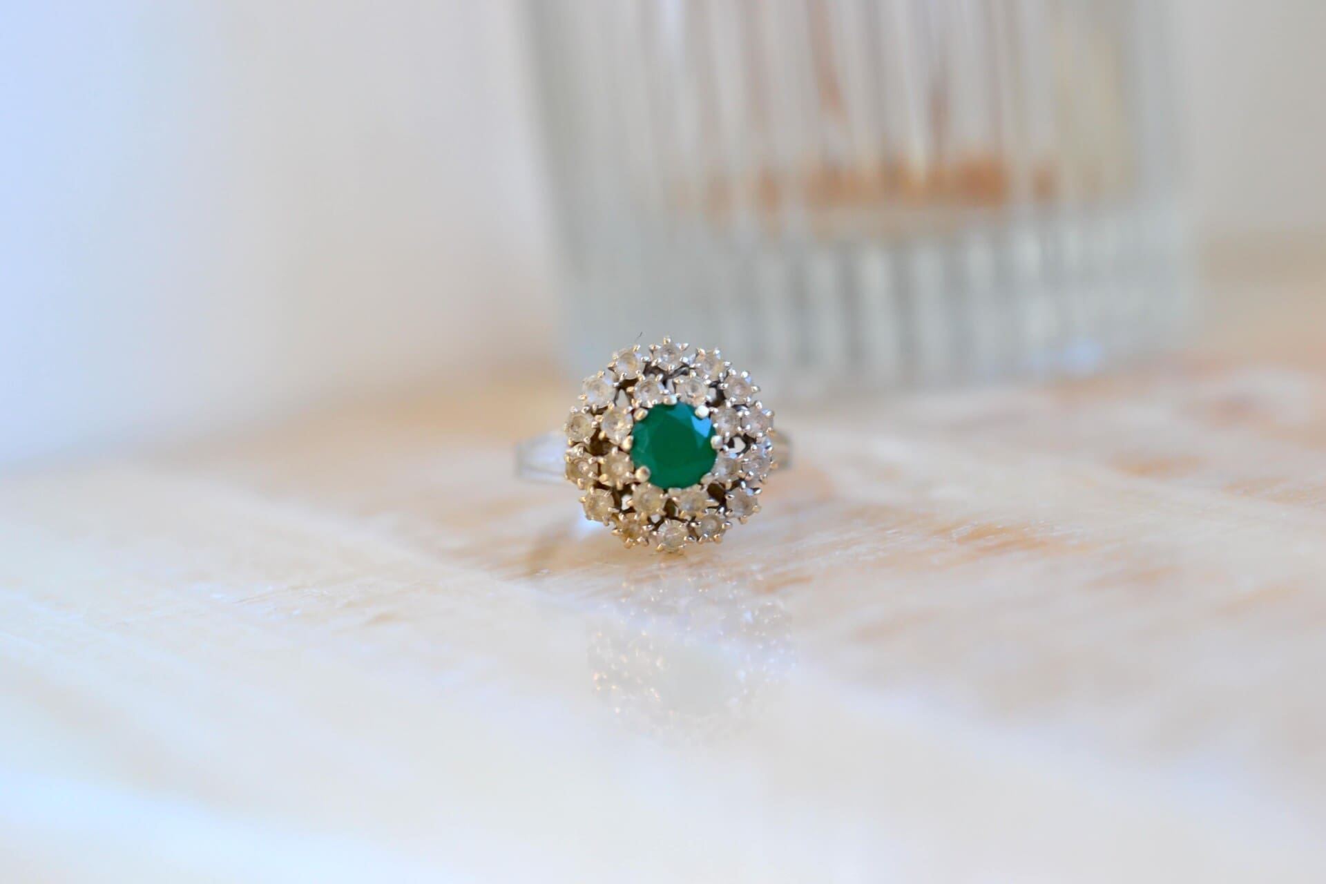 Bague Marguerite Émeraude