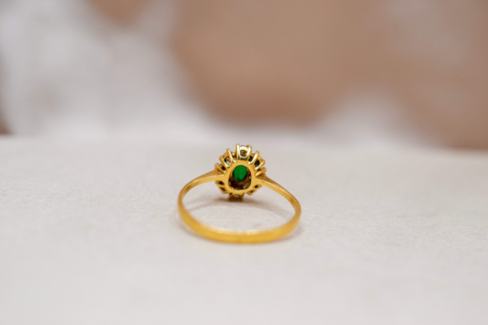 Bague Marguerite Doublet Grenat Verre