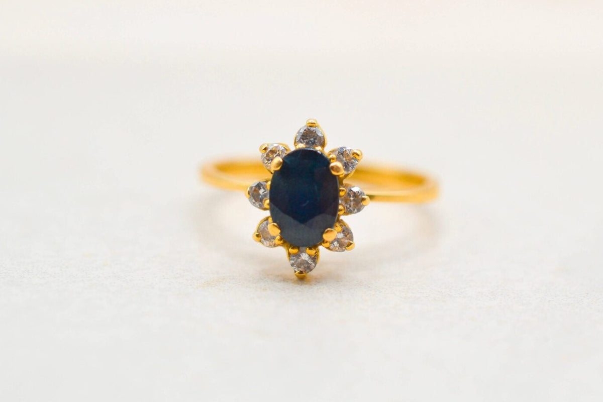Bague Marguerite Saphir Diamants