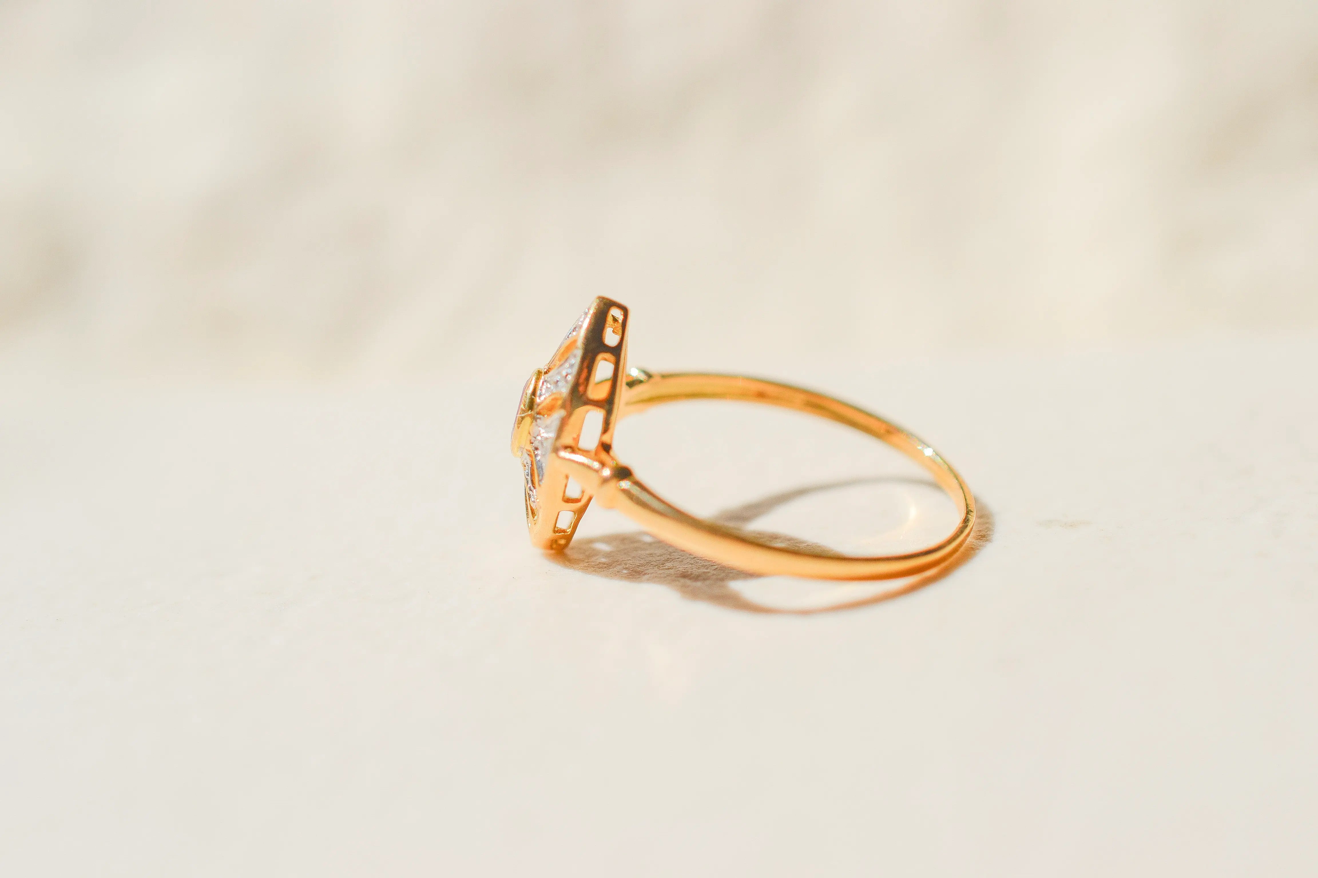 Bague Marquise Rubis