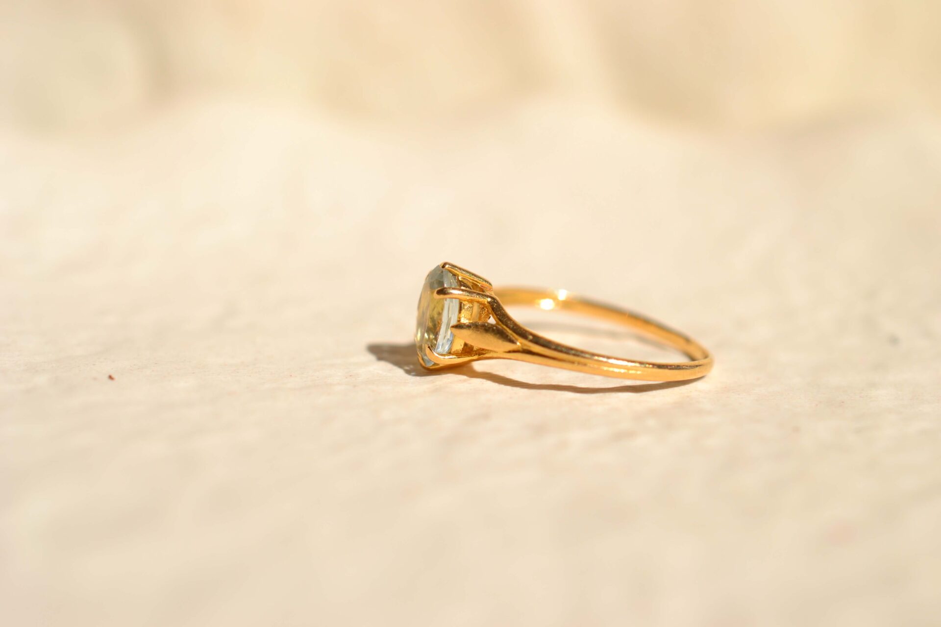 Bague Aigue-Marine ajourée