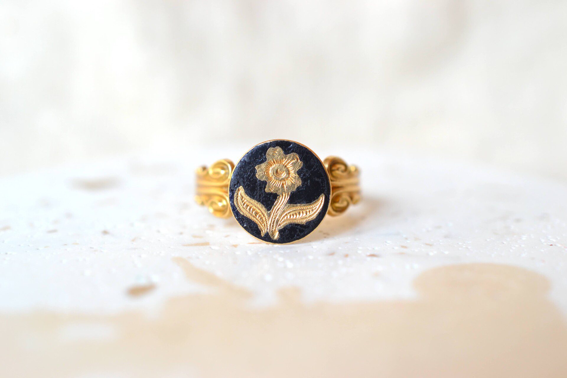 Bague Onyx Fleur