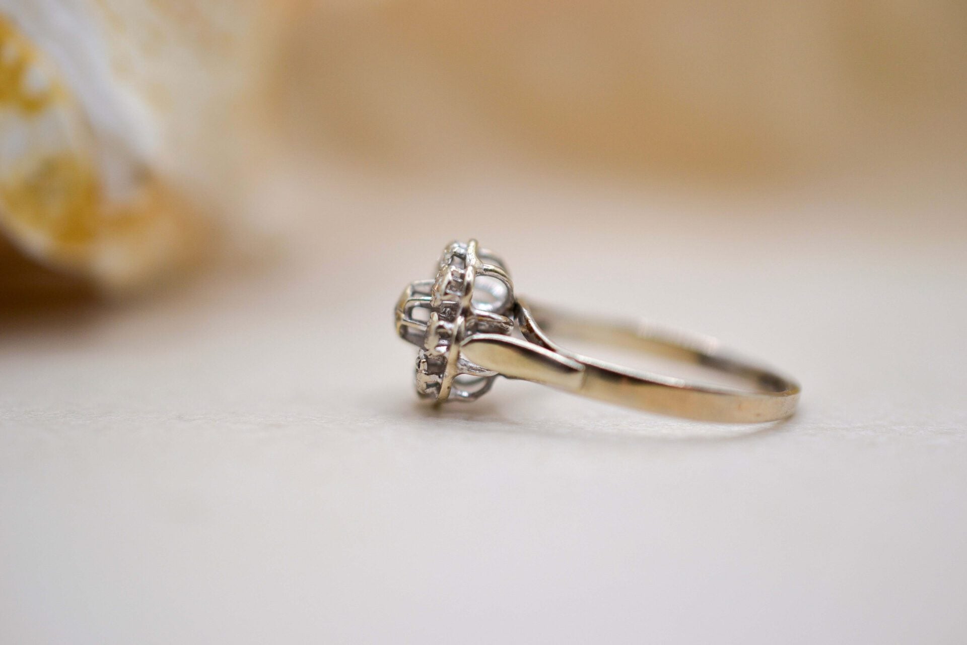 Bague Marguerite Diamants Or blanc