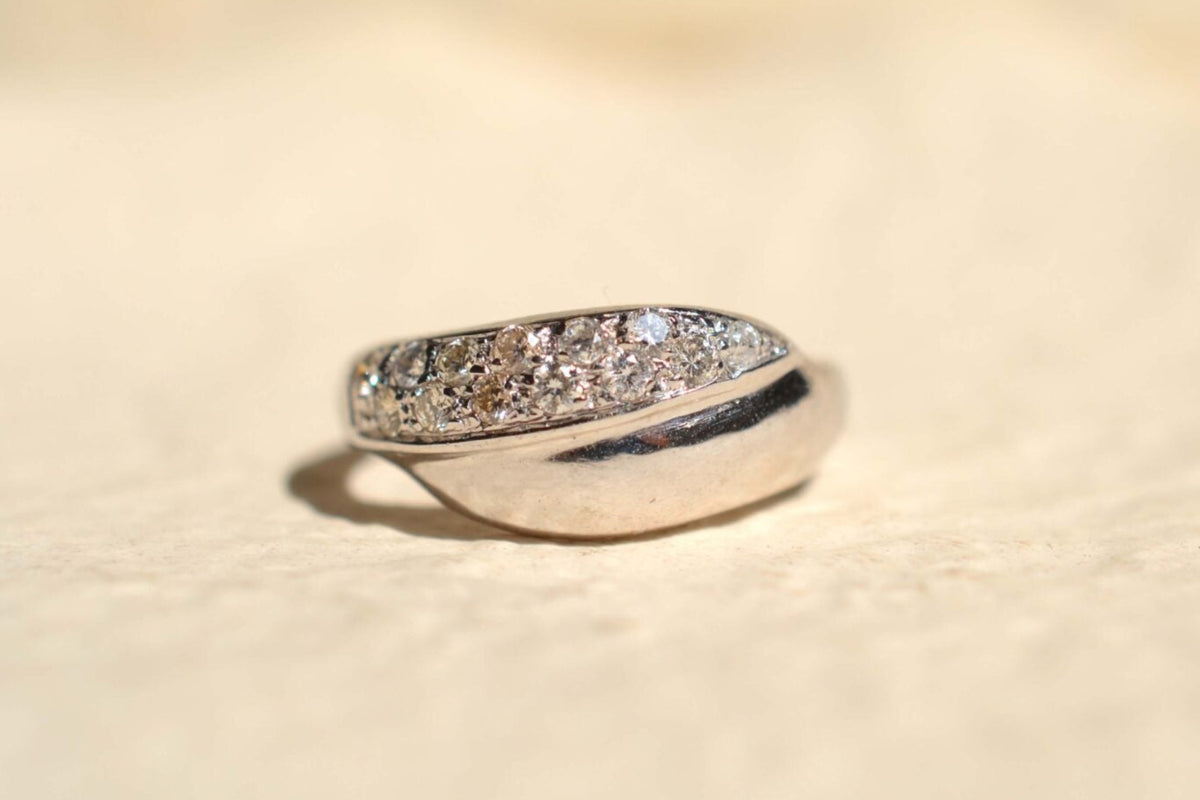 Bague liens croisés et Diamants