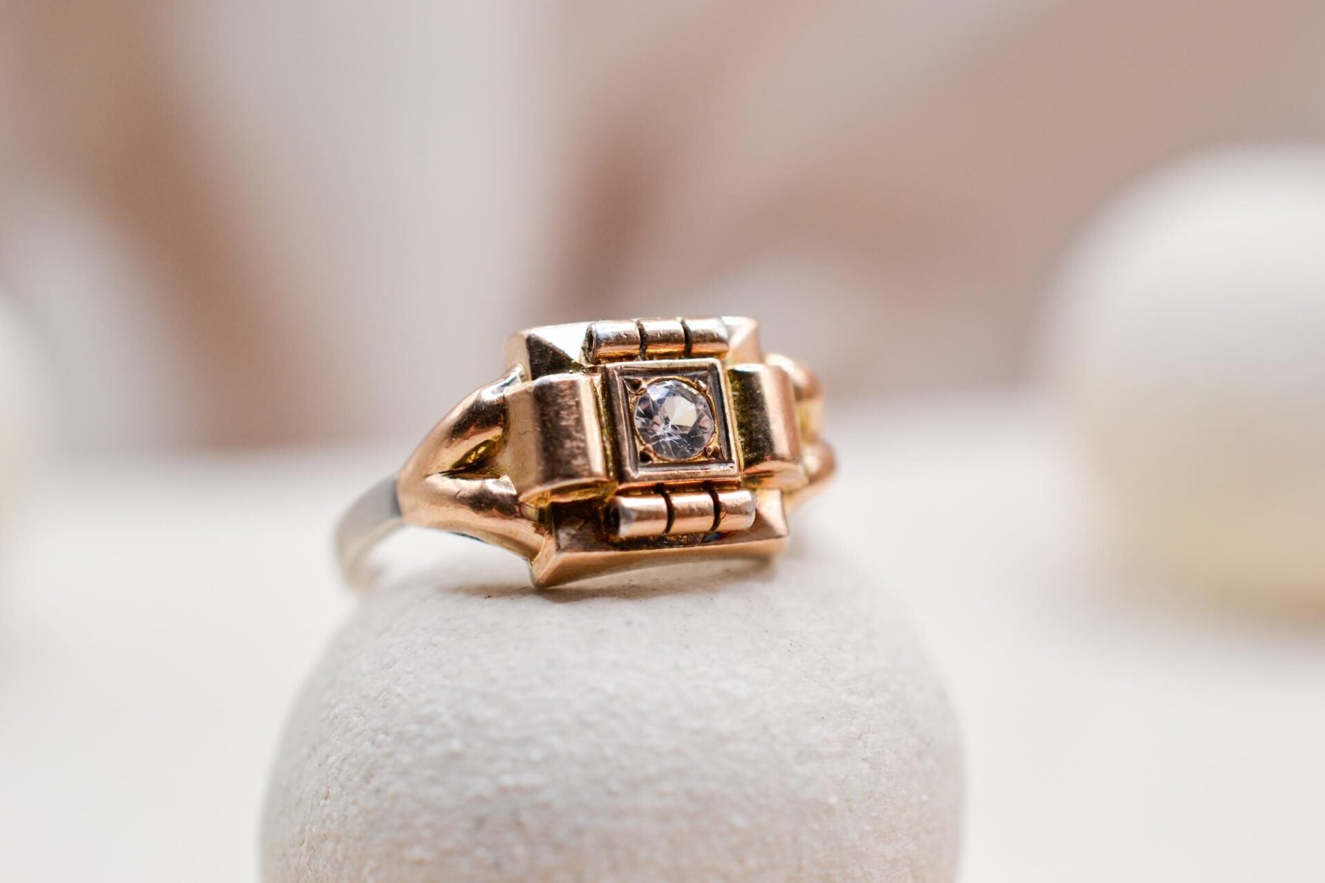 Bague Tank Or et Argent