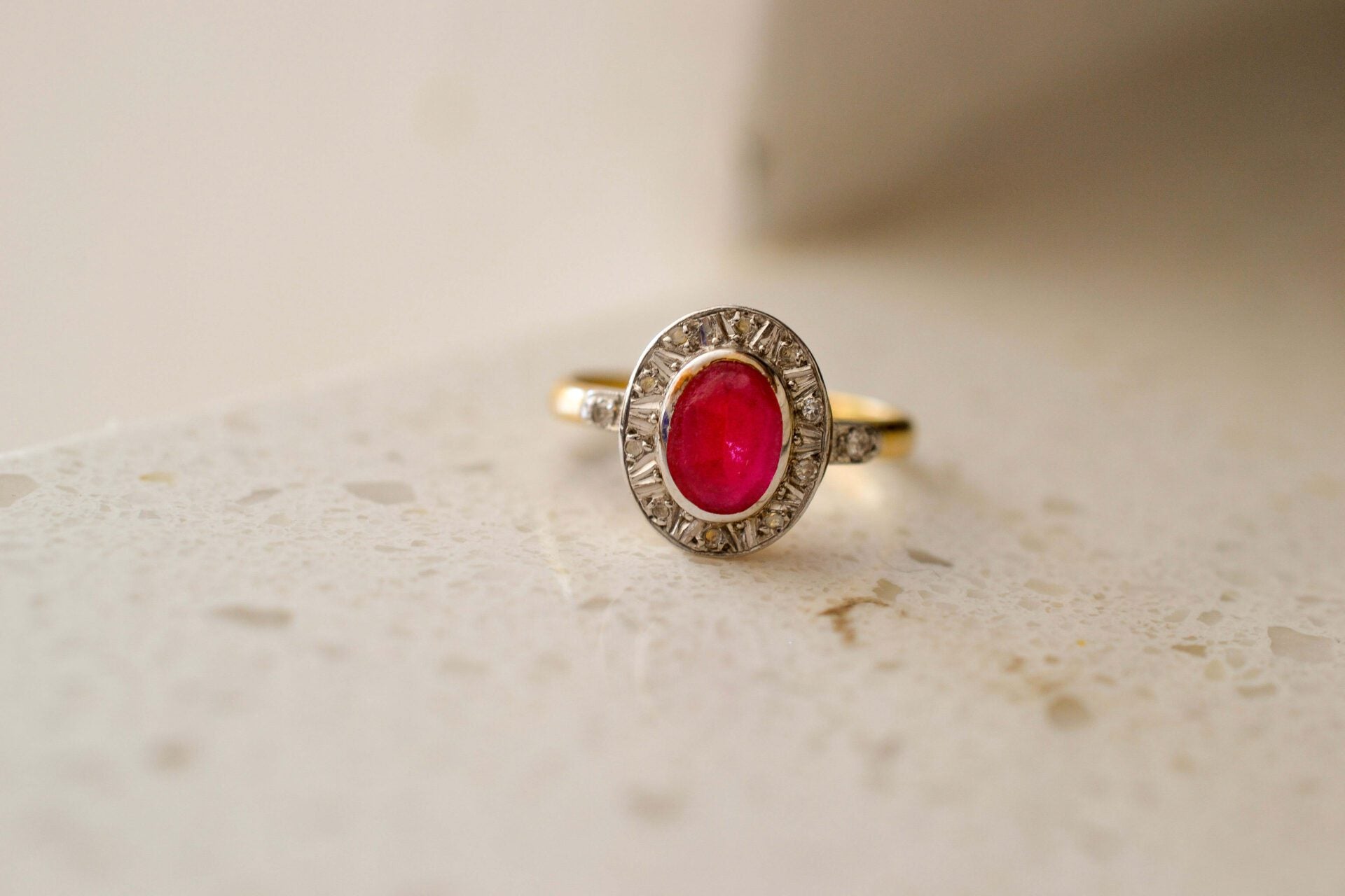 Bague Ovale Doublet-Grenat