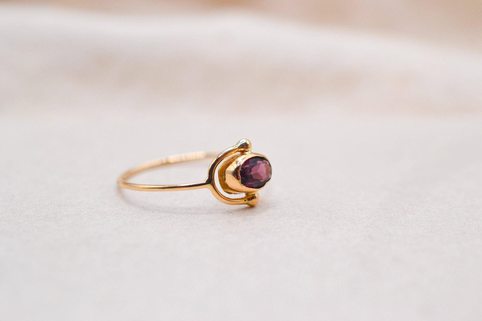 Bague étrier Améthyste