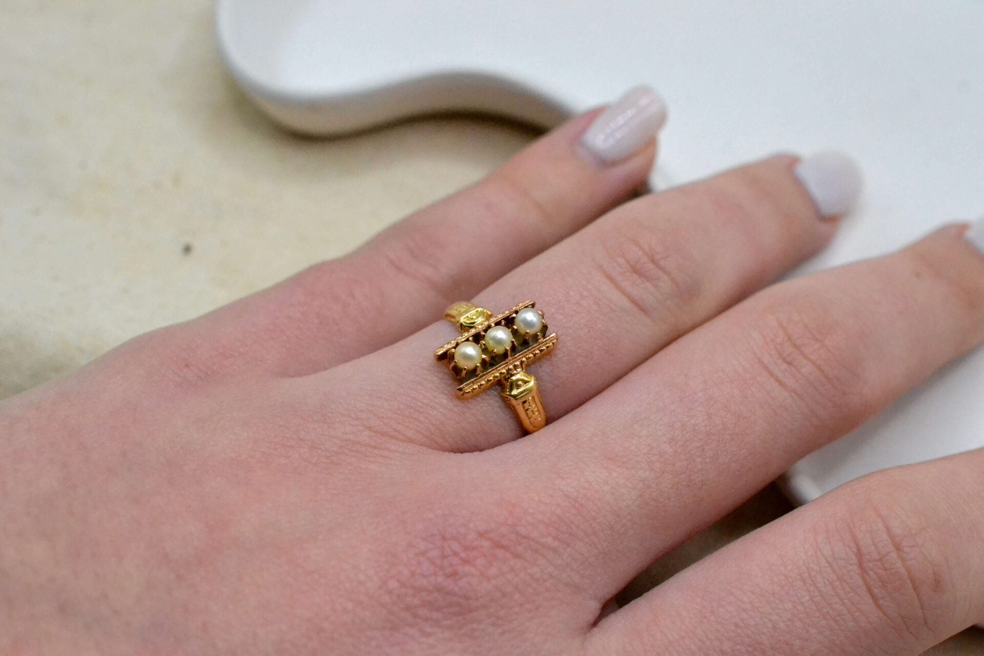 Bague Perles époque Victorienne