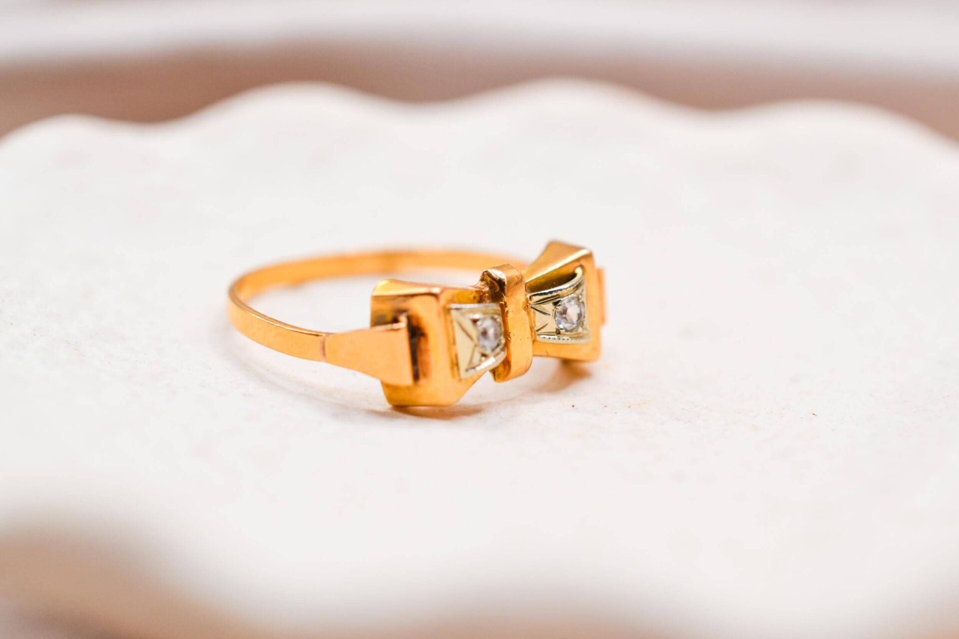 Bague nœud Oxyde Or jaune