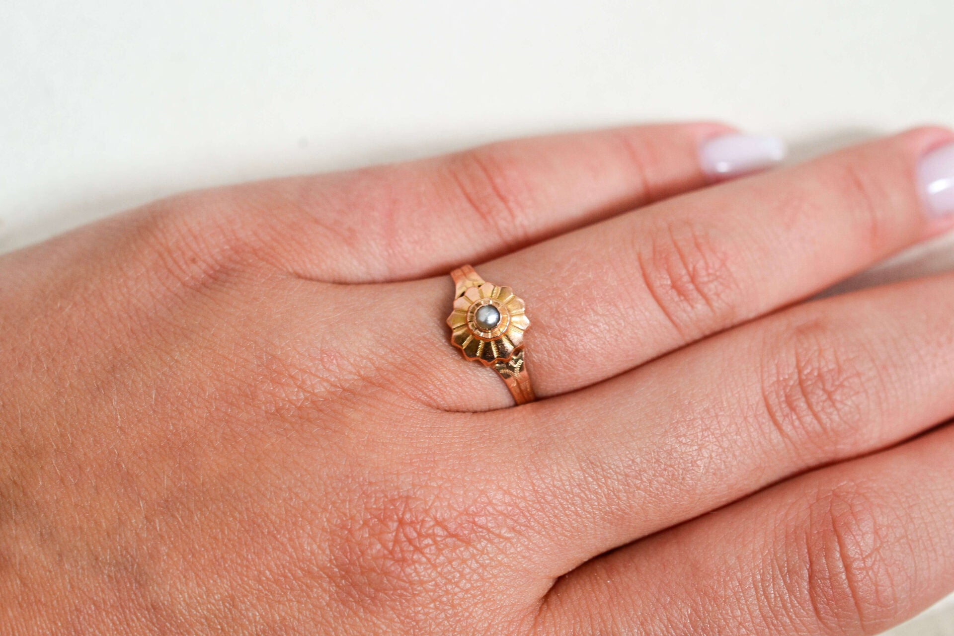 Bague ronde Perle