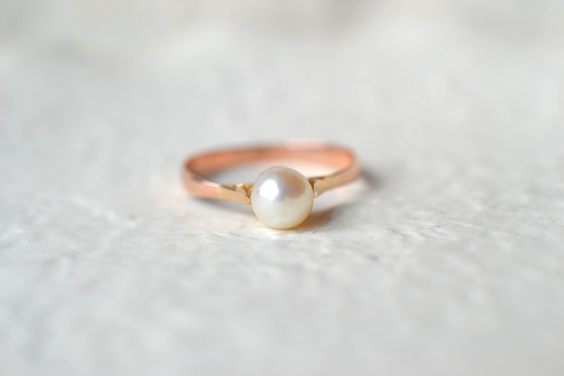 Bague Perle Or rose