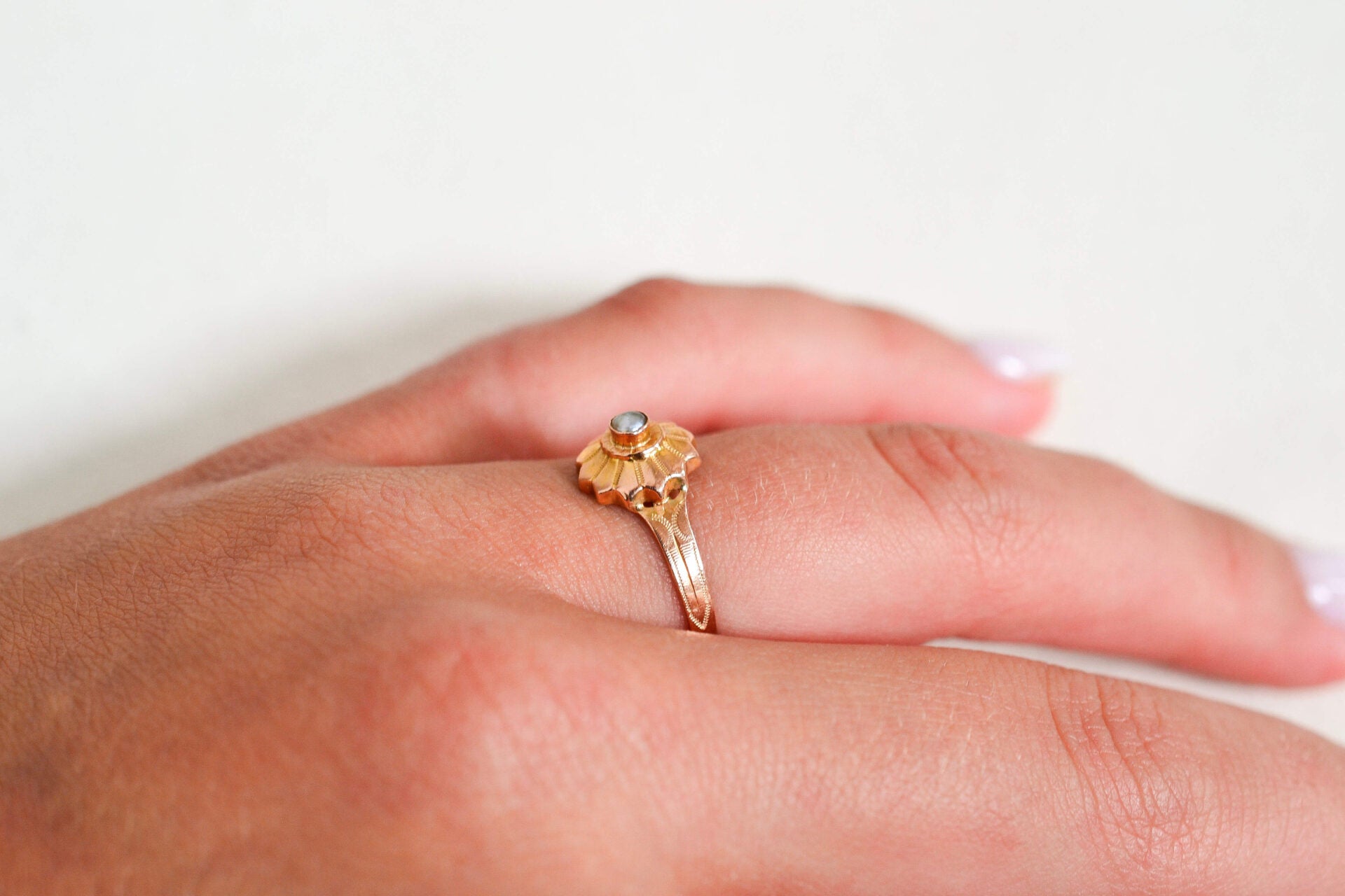 Bague ronde Perle