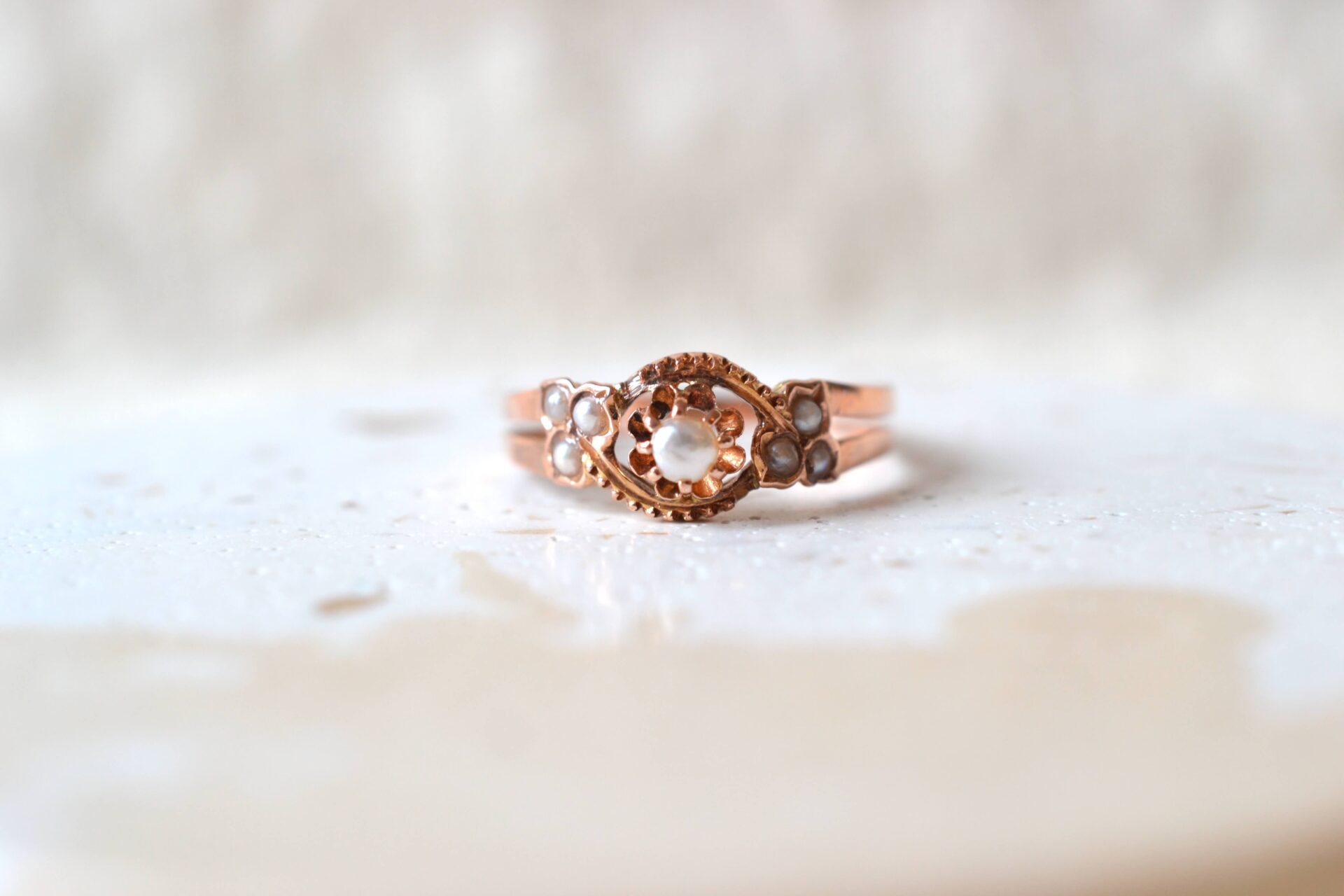 Bague Perles Art Nouveau