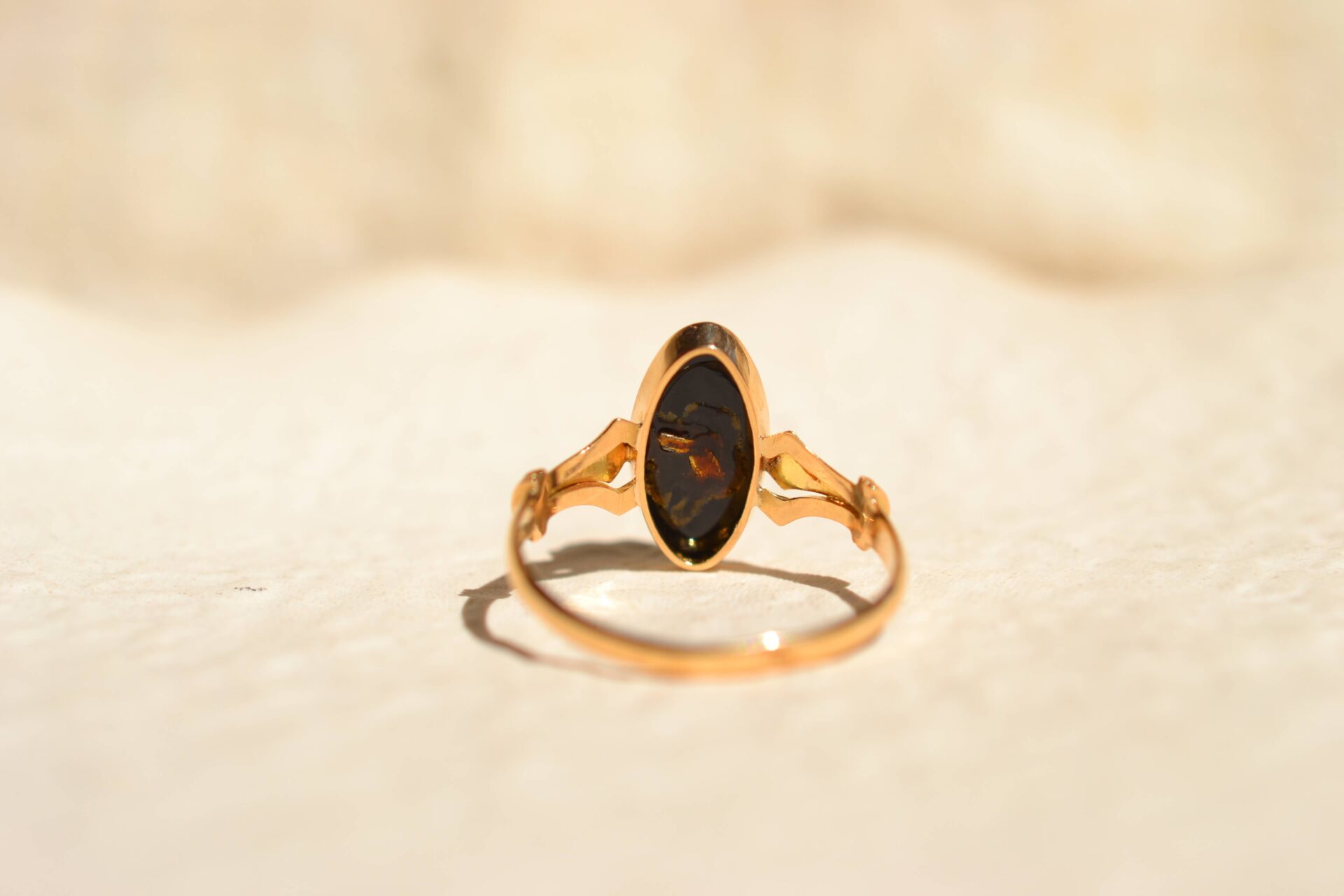 Bague Onyx et Perle
