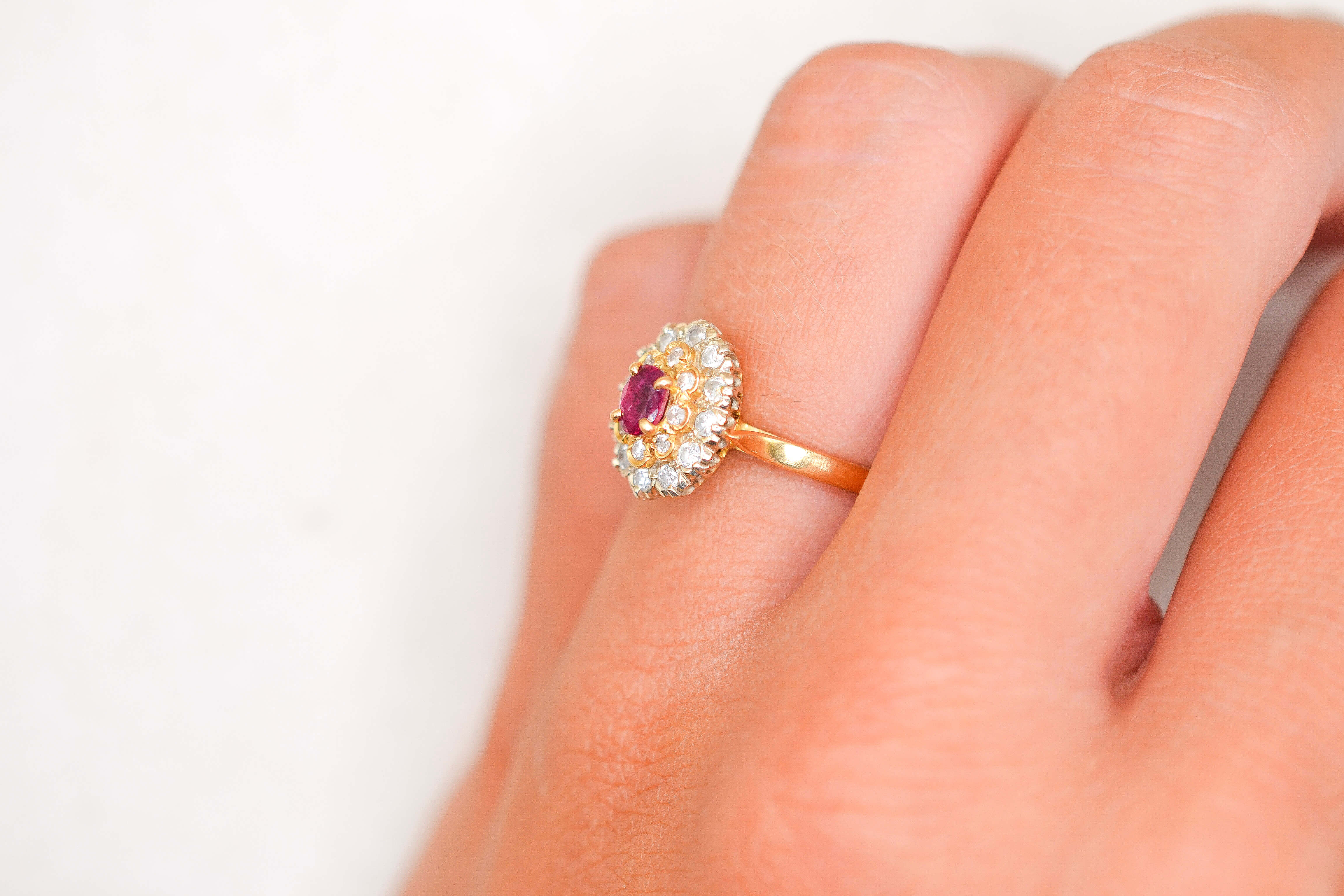 Bague Pompadour Rubis et Diamants