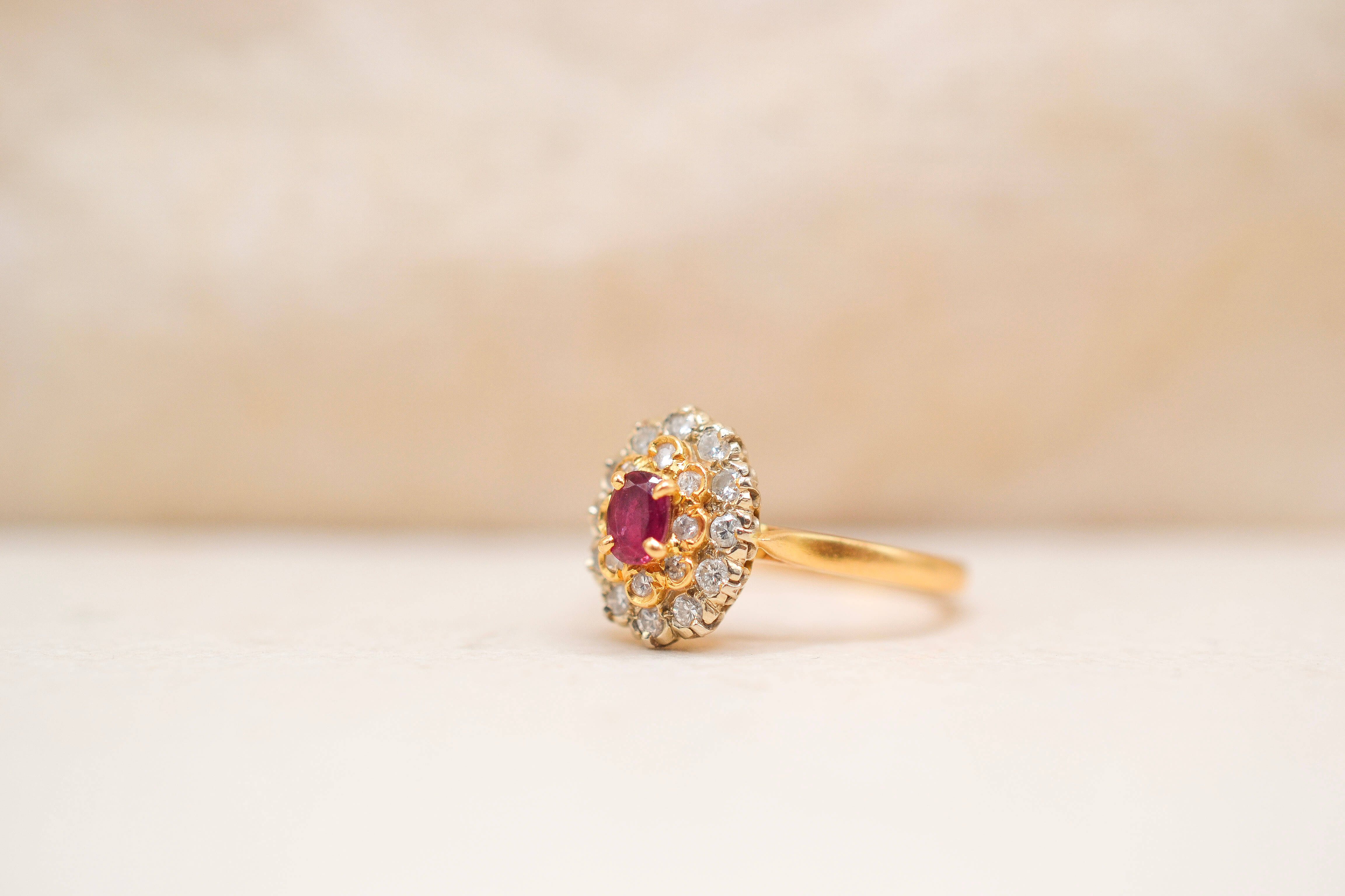 Bague Pompadour Rubis et Diamants