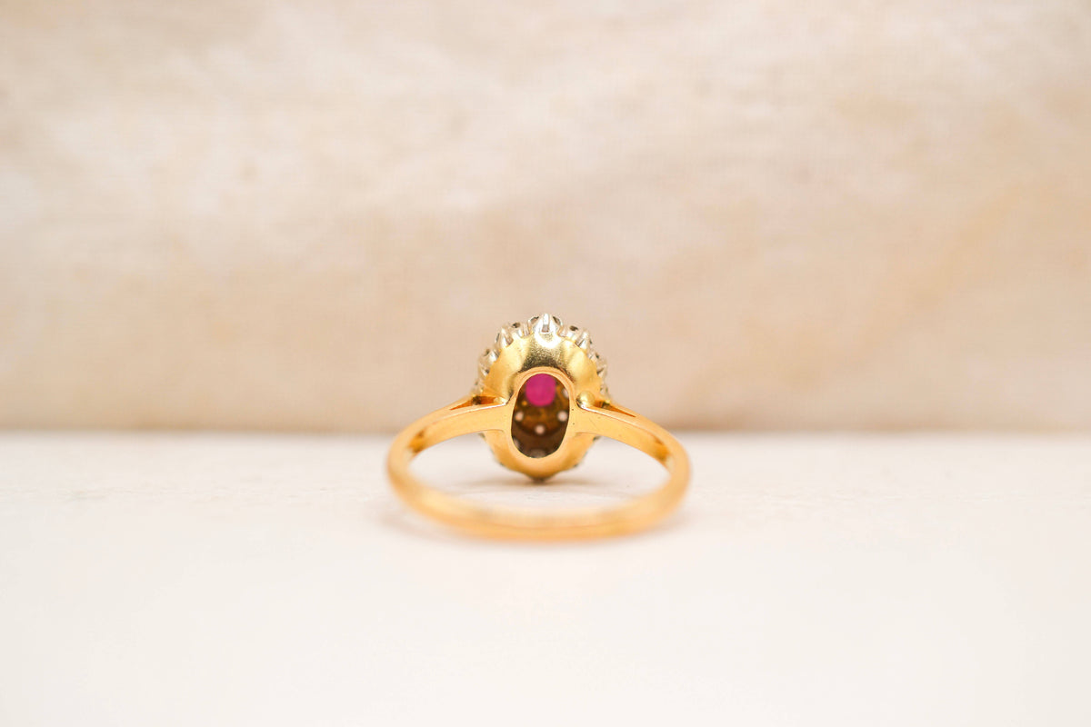 Bague Pompadour Rubis et Diamants