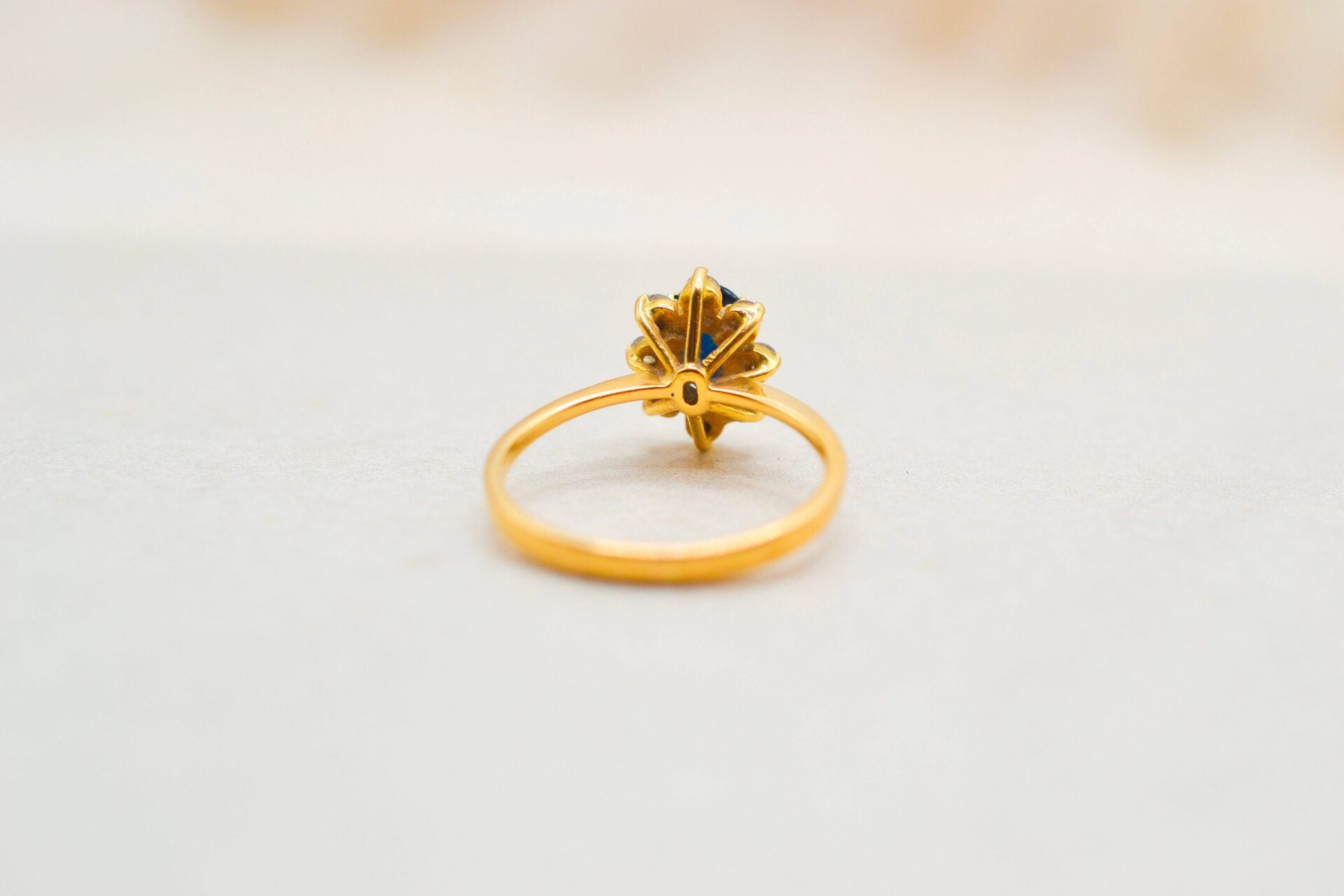 Bague Marguerite Saphir Diamants