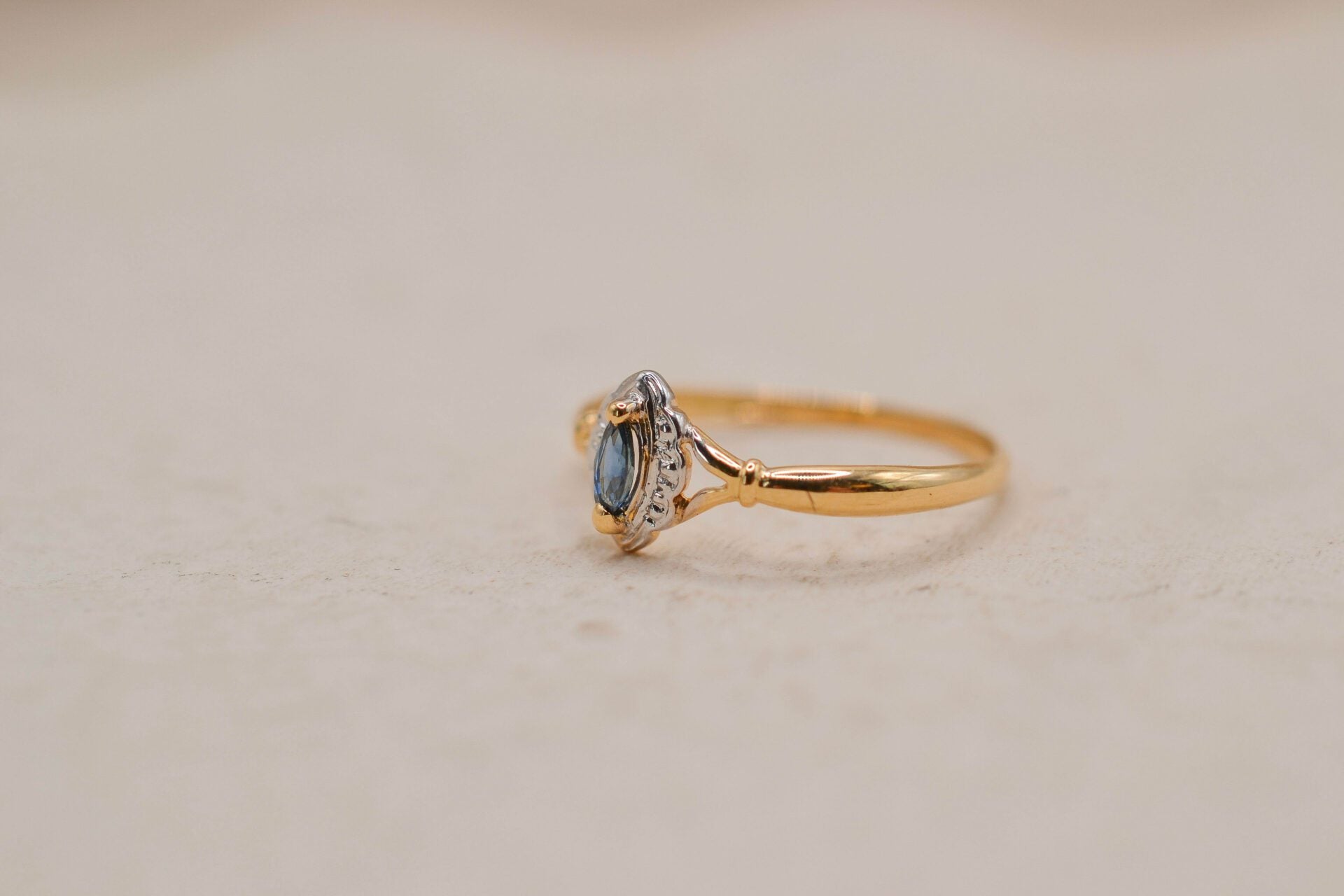 Bague 2 Ors Saphir