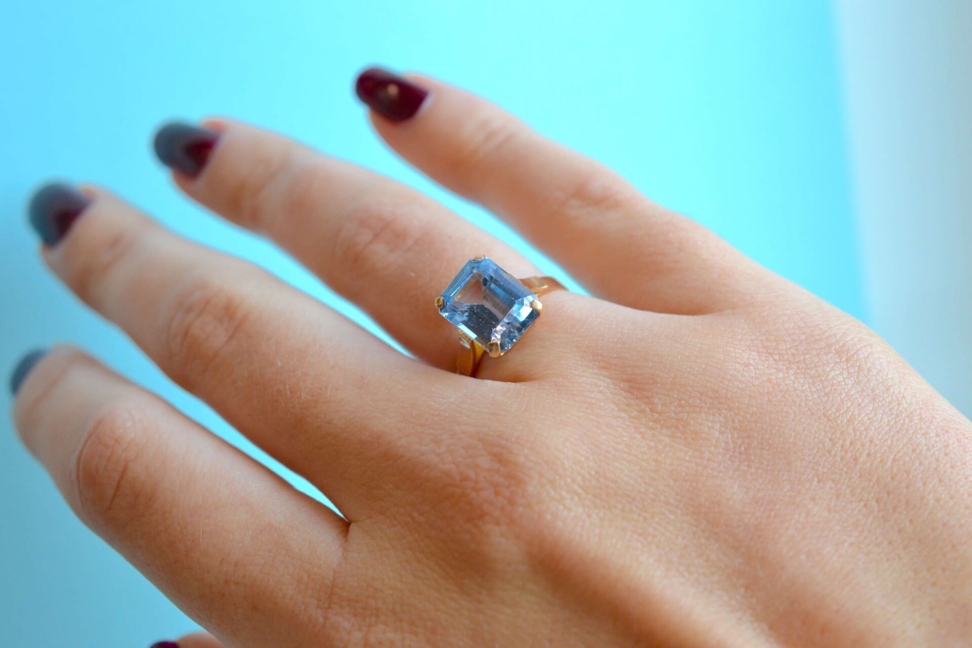 Bague solitaire Spinelle