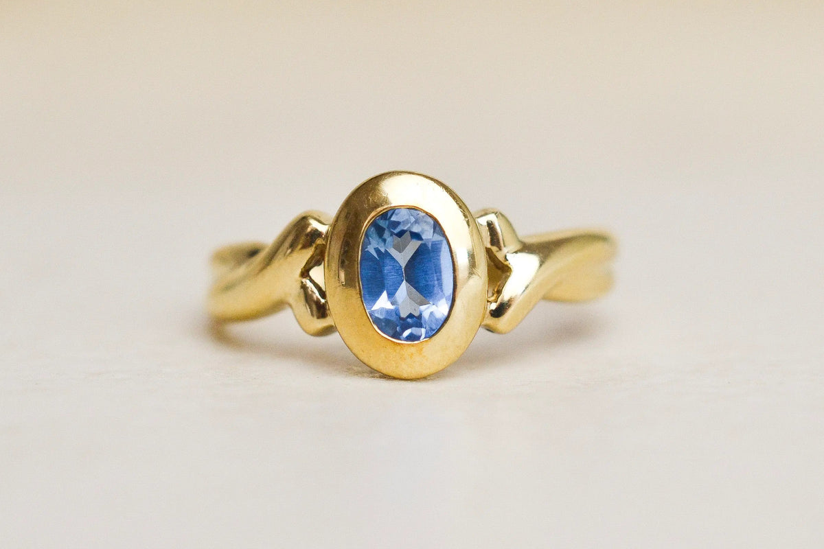 Bague Spinelle synthétique Verneuil 9K