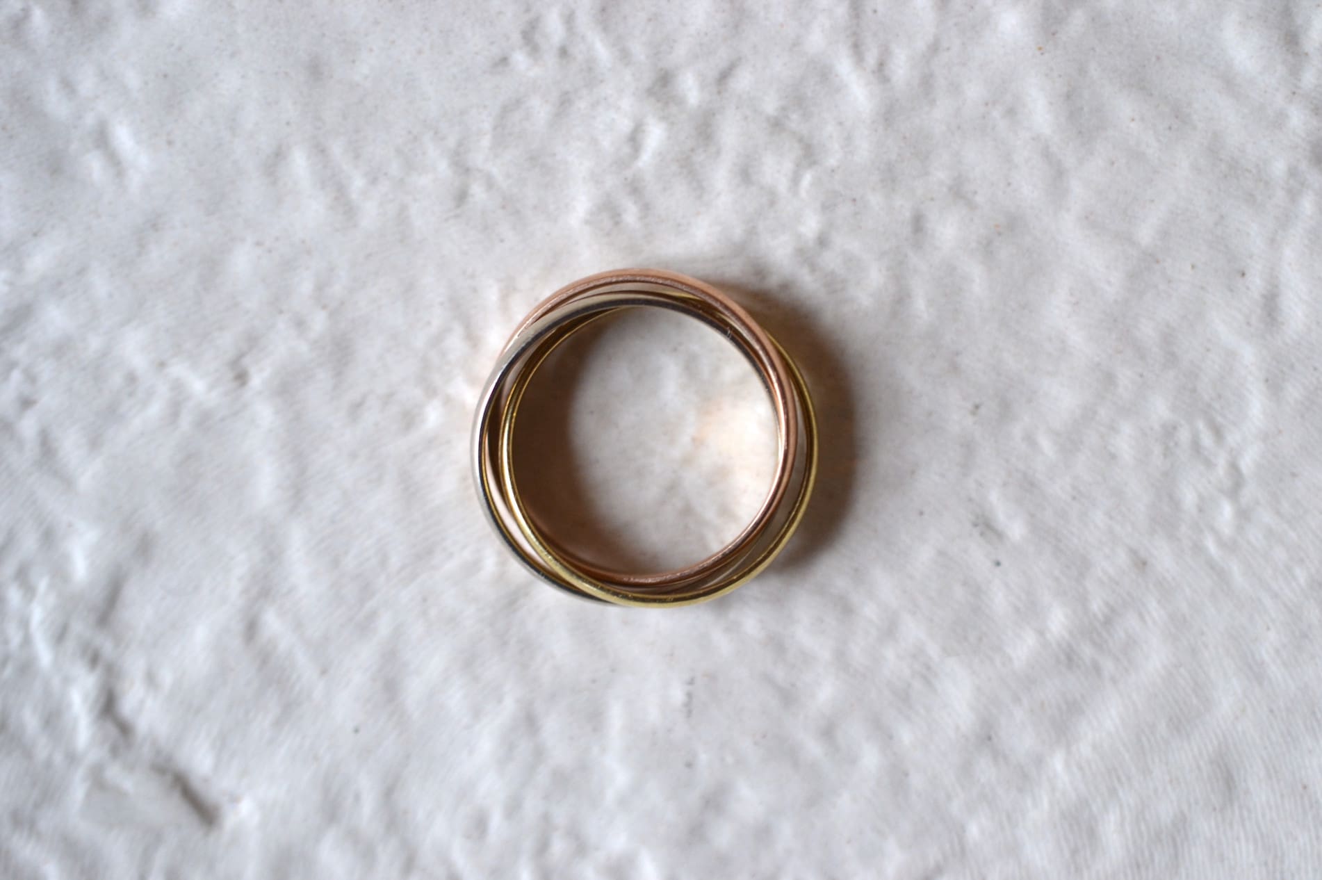 Bague style Trinity anneaux 3 Ors