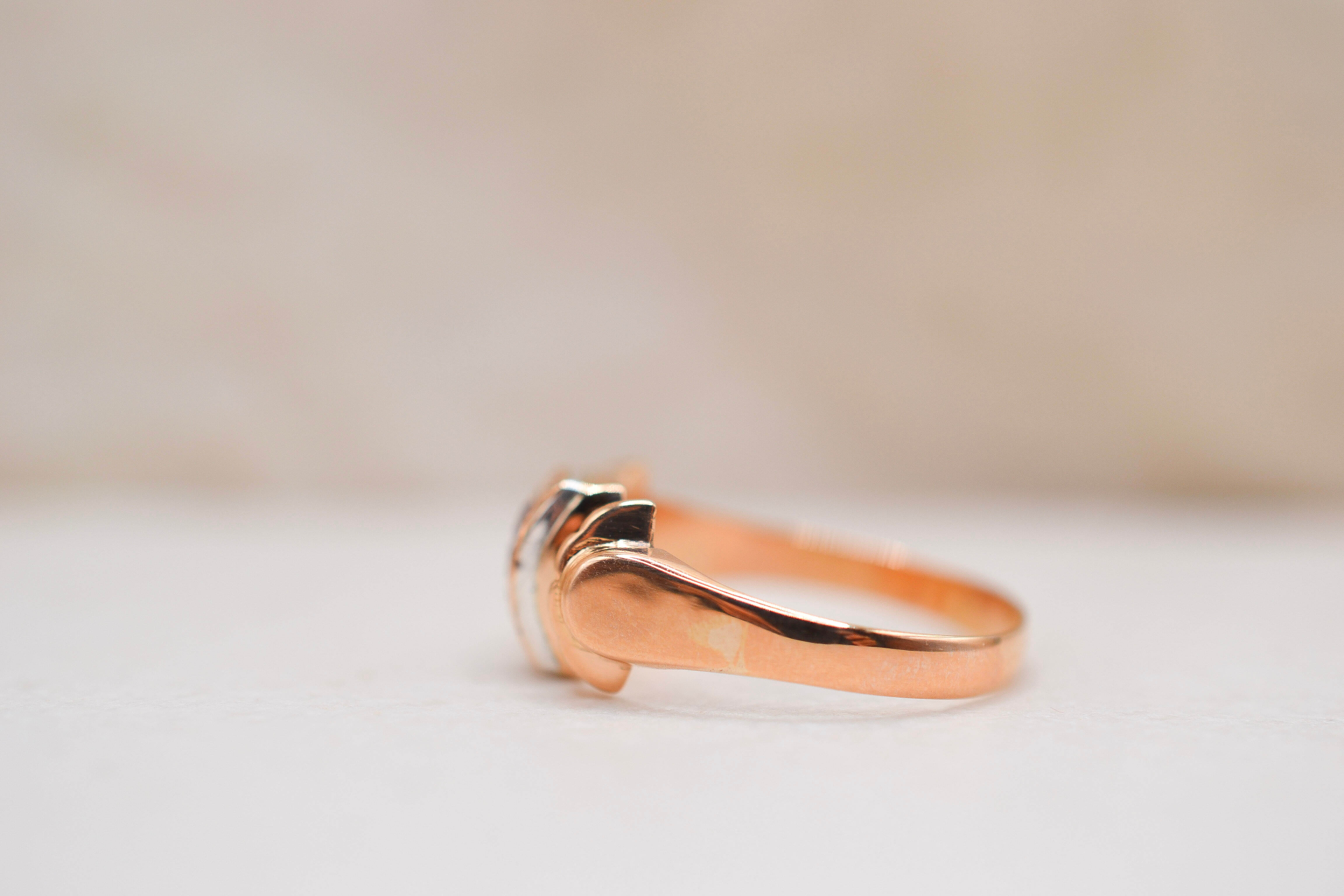 Bague Tank Rubis calibrés Or rose