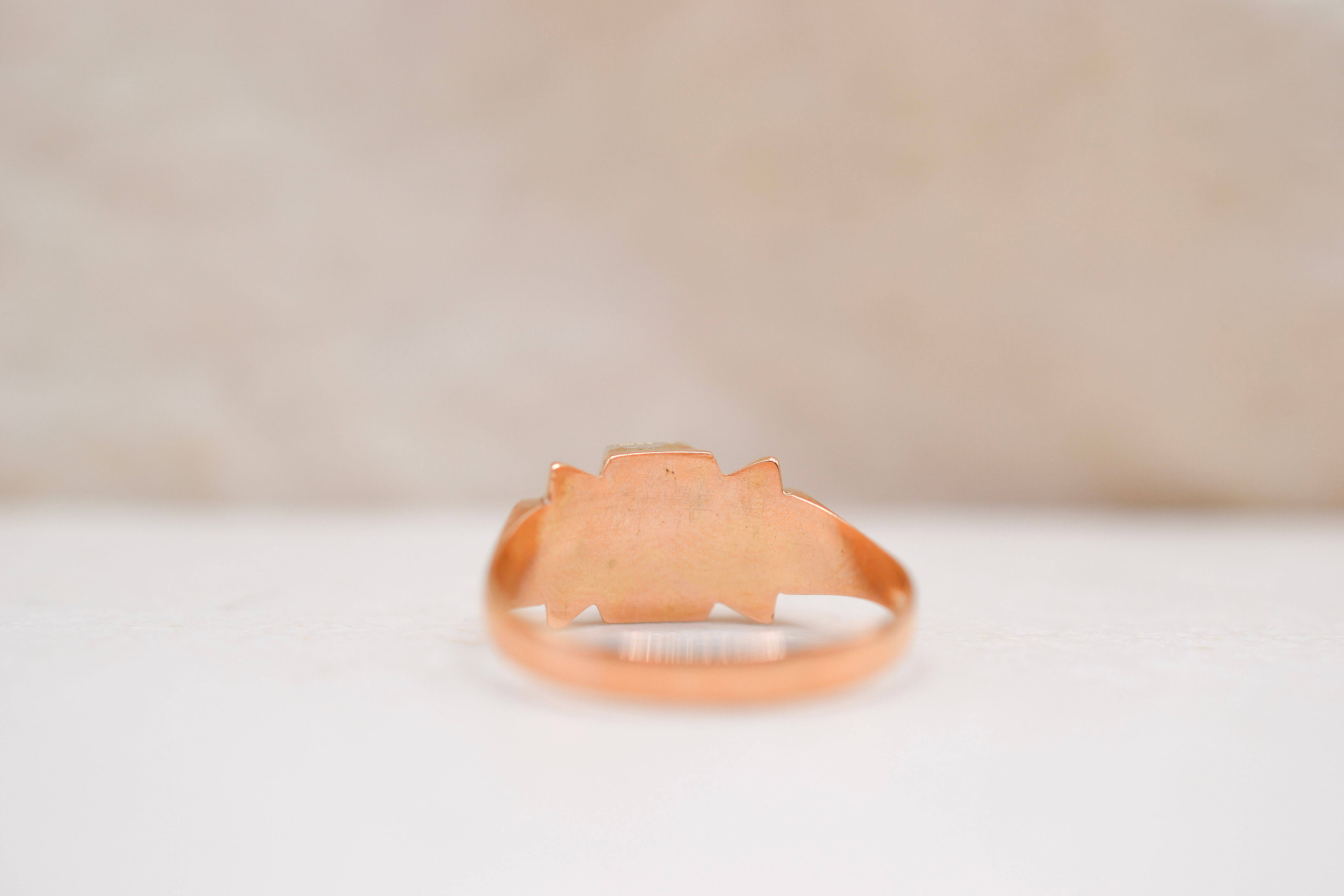 Bague Tank Rubis calibrés Or rose