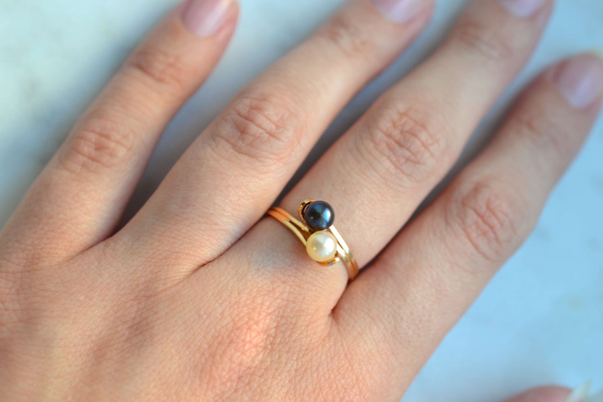 Bague Toi et Moi Perles de culture