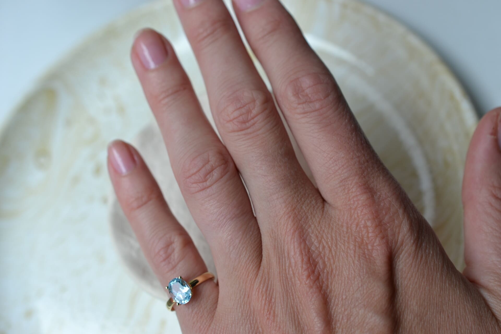 Bague solitaire Topaze