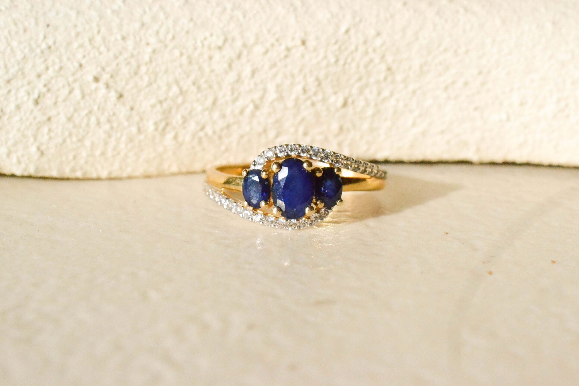 Bague trio de Pierre Saphir