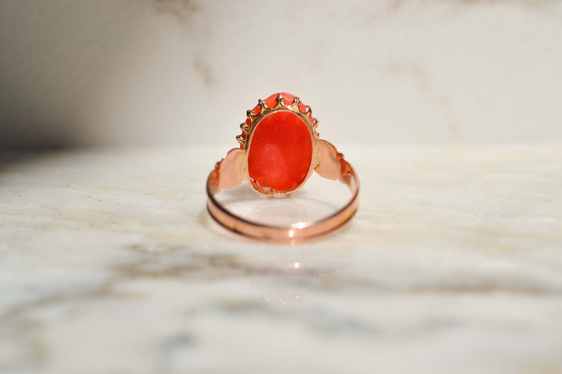 Bague Camée Corail