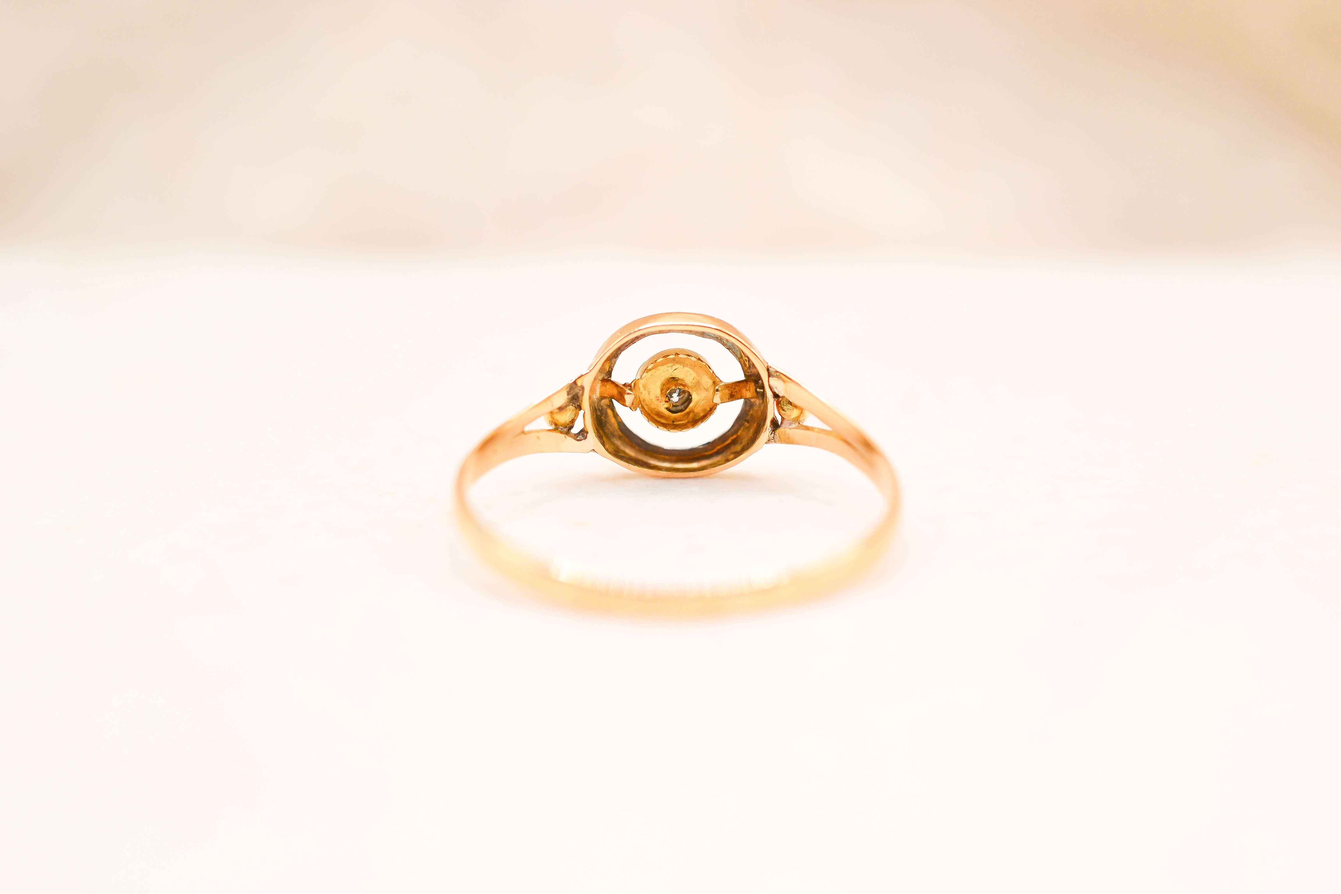 Bague ronde géométrique 2 Ors