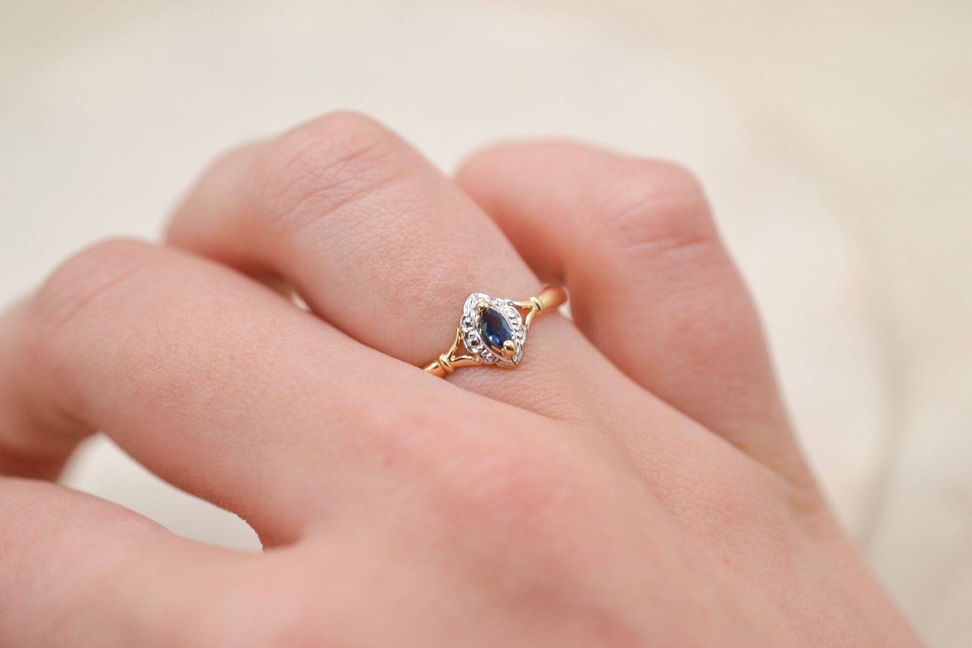 Bague 2 Ors Saphir