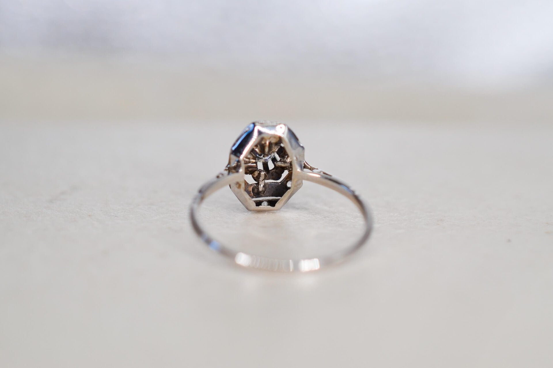 Bague Art Déco Or blanc Diamant