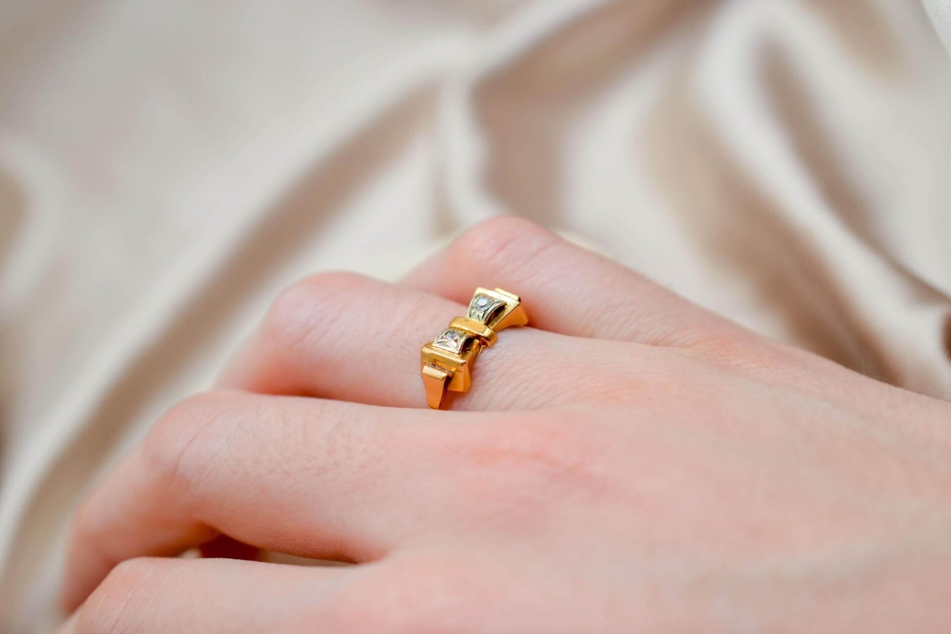 Bague nœud Oxyde Or jaune