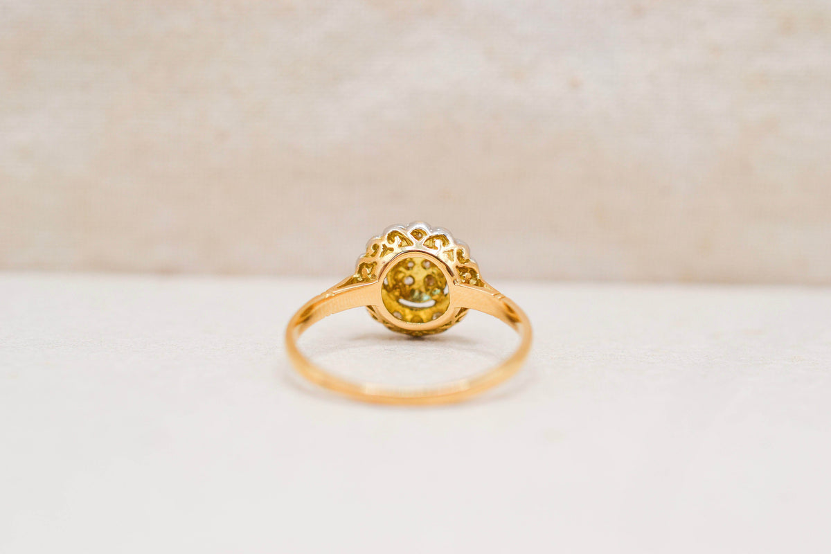 Bague ronde 2 Ors Diamants