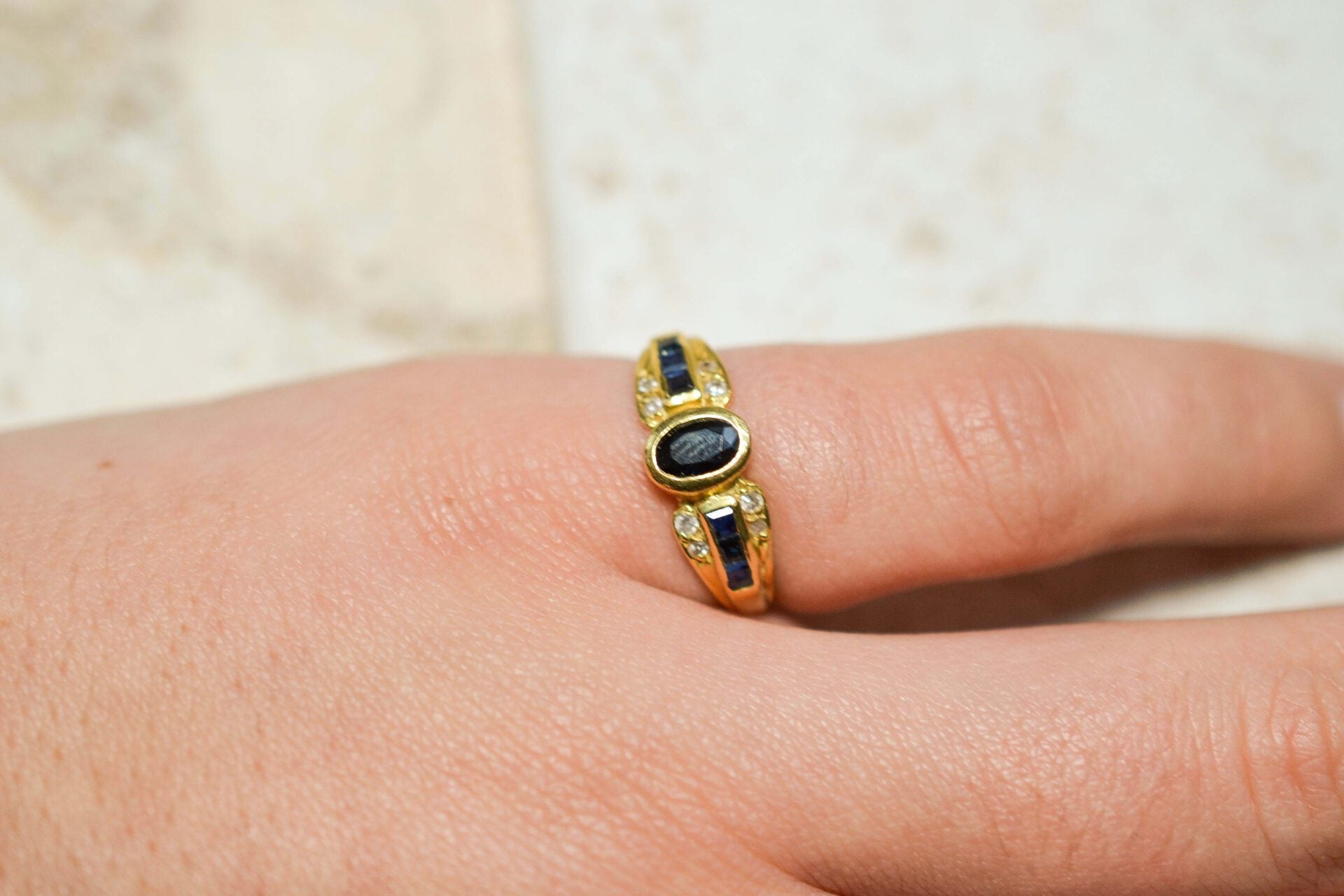 Bague Diadème Saphir et Diamant