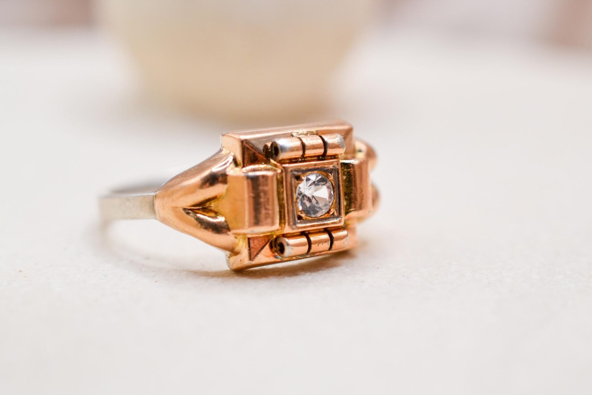 Bague Tank Or et Argent