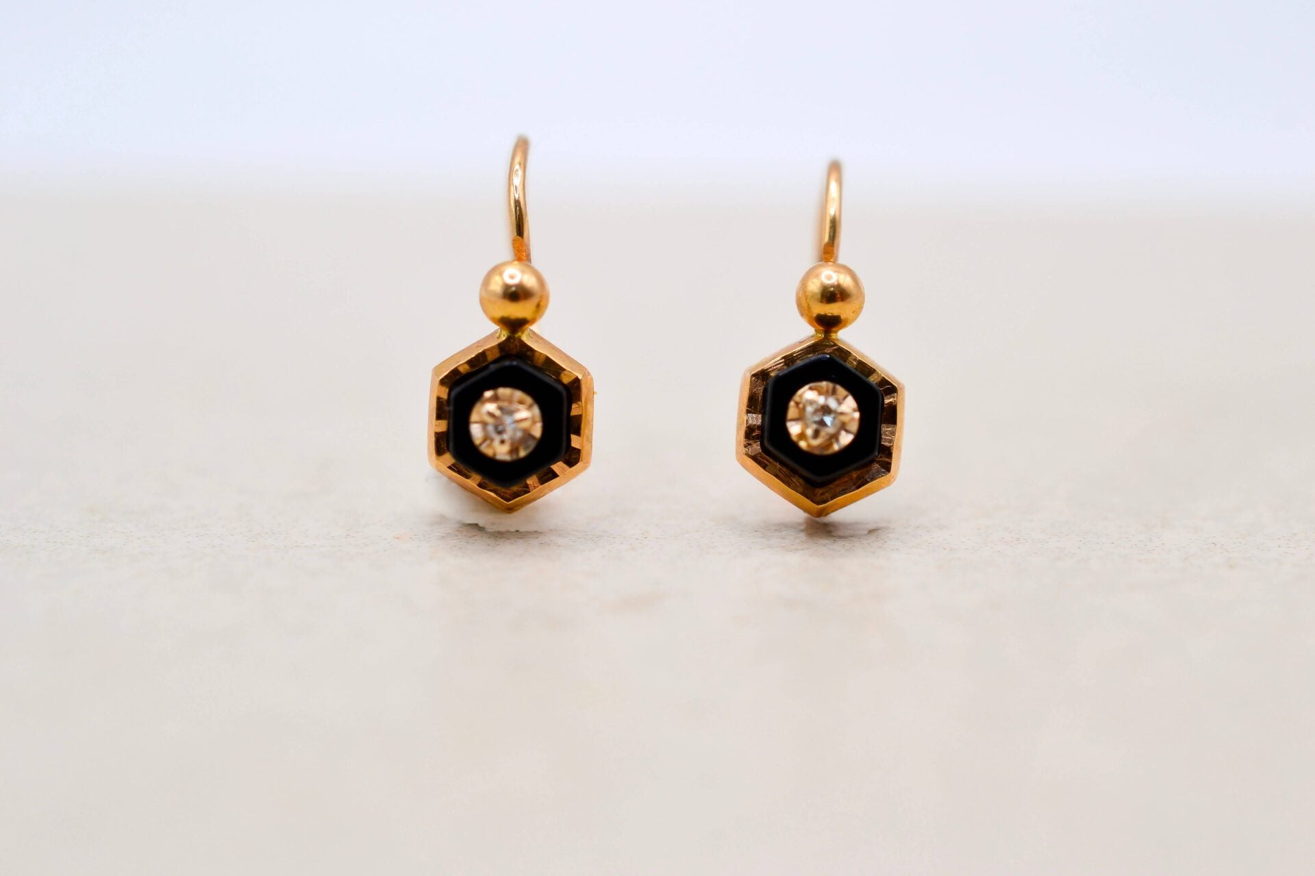 Dormeuses Onyx Diamants