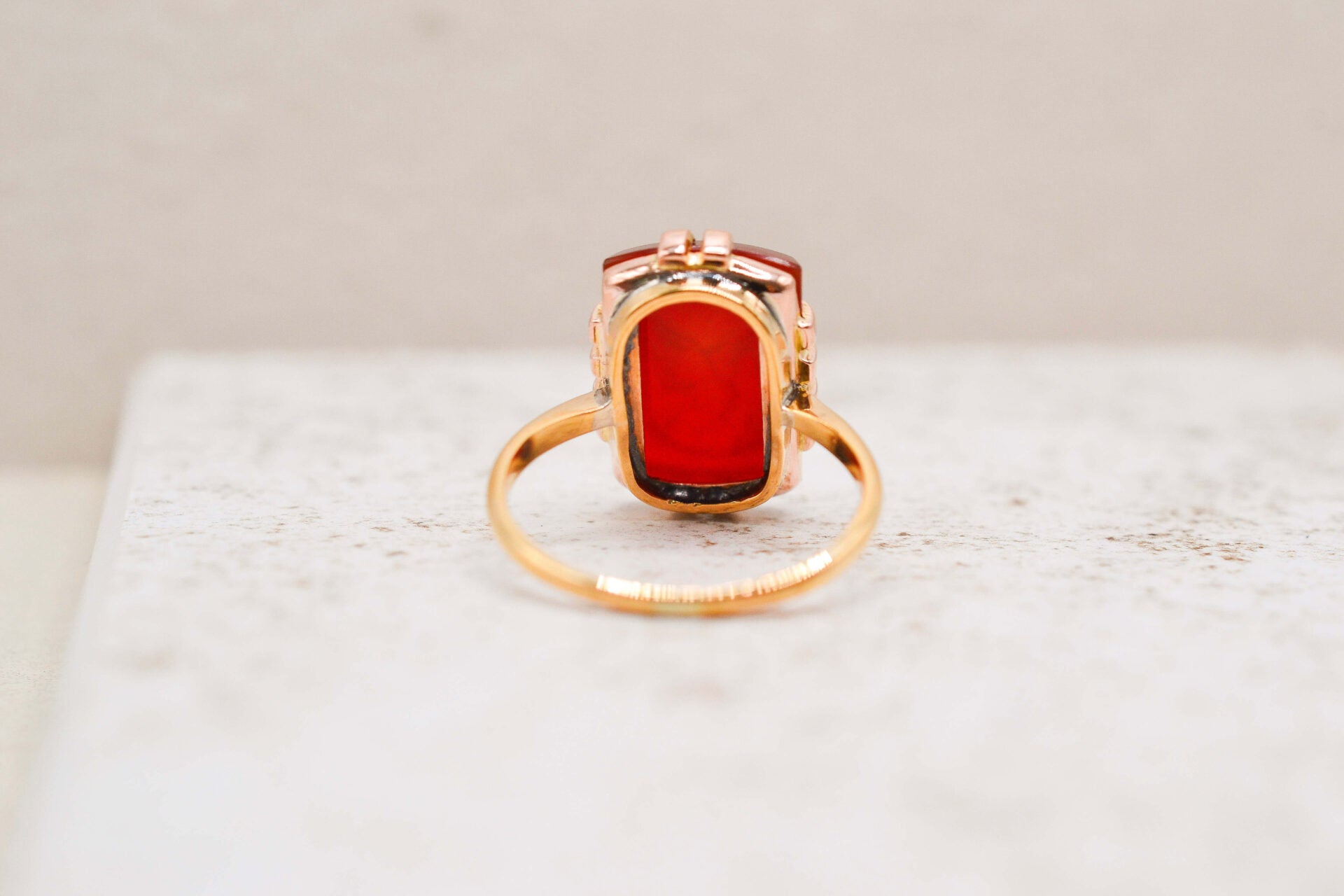 Bague Cornaline Soldat Antique