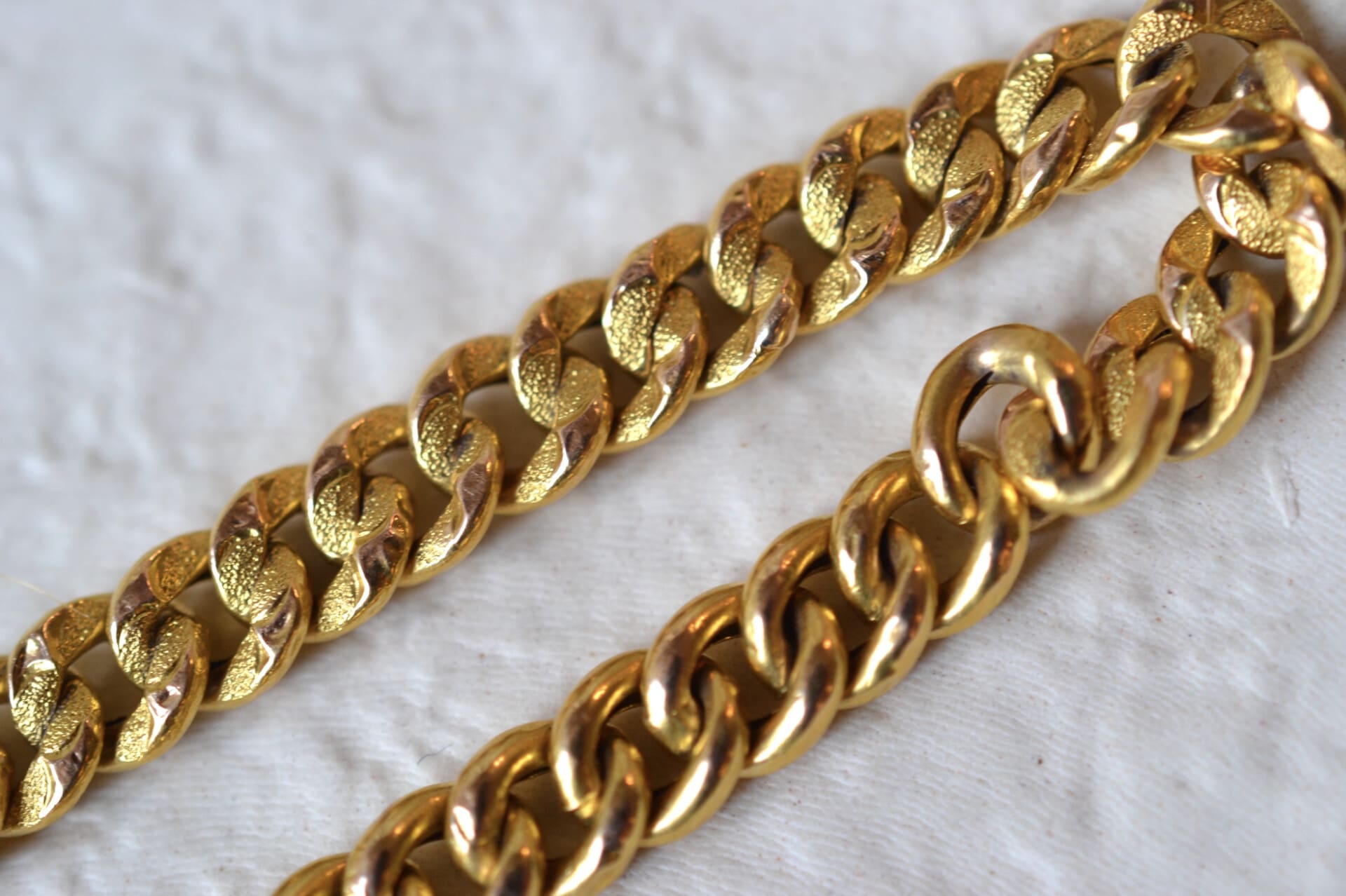 Bracelet maille gourmette creuse